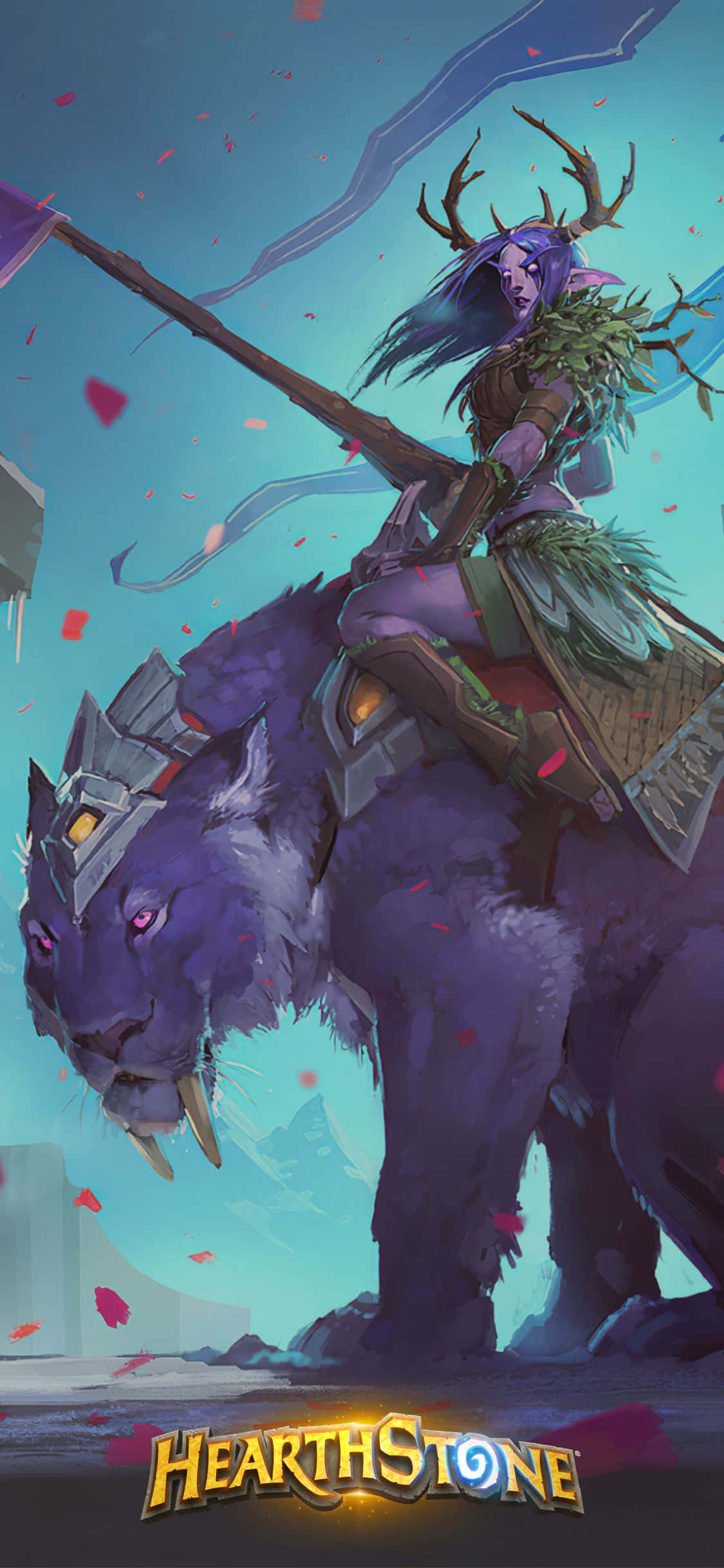 Night Warrior Elf iPhone XS Hearthstone Background Picha ya Ukuta