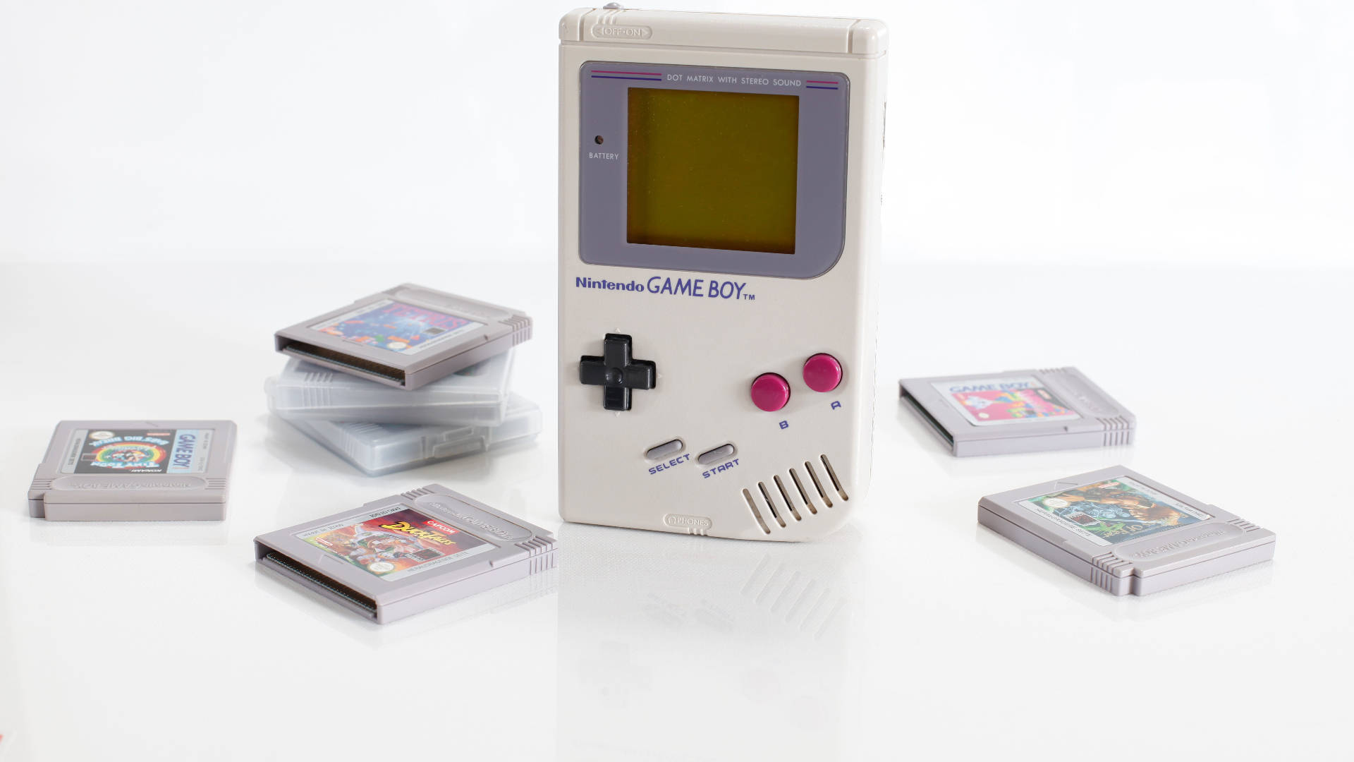 Nintendo Game Boy na Cartridges Picha ya Ukuta