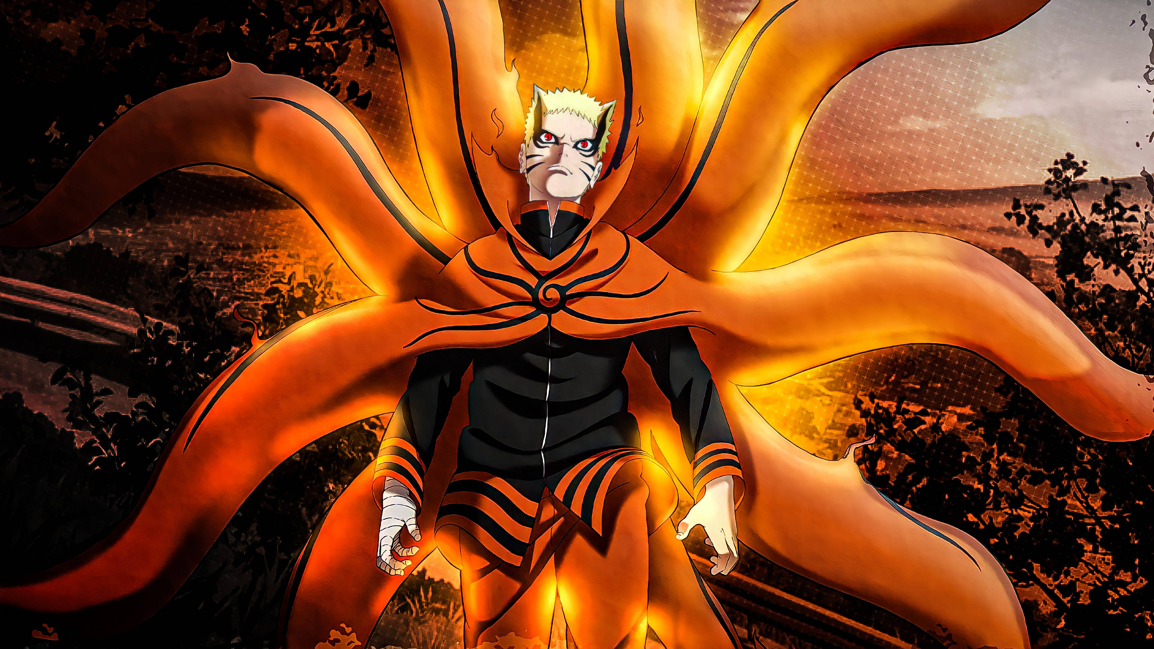 Nishati ya Naruto Baryon Mode Picha ya Ukuta