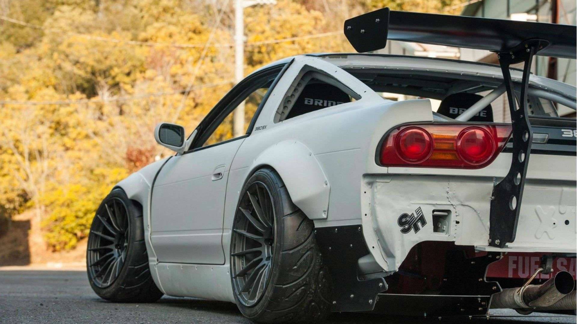 Nissan 200SX yenye Mandhari ya JDM Picha ya Ukuta