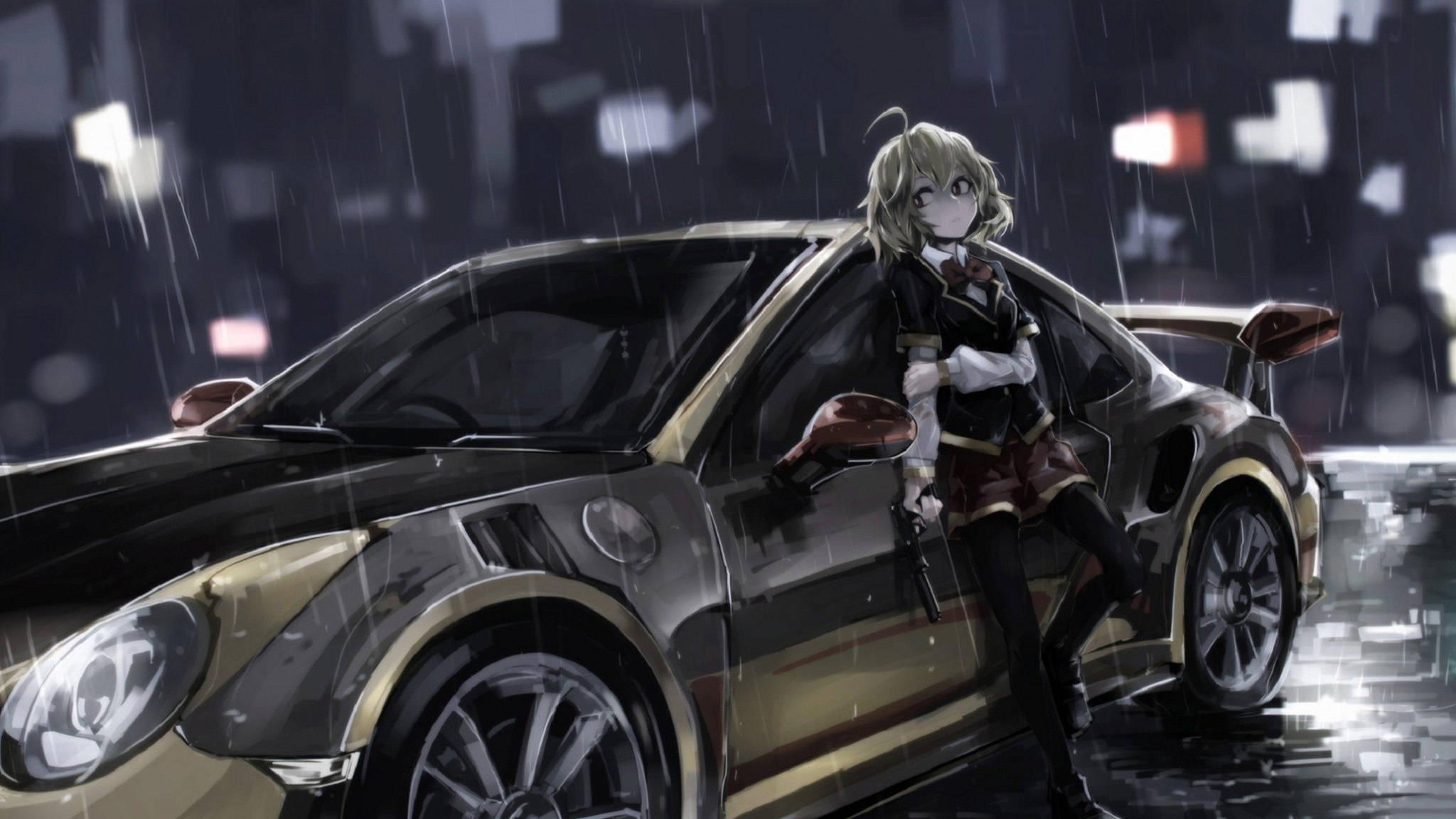 Nissan GT-R Gari la Anime Picha ya Ukuta