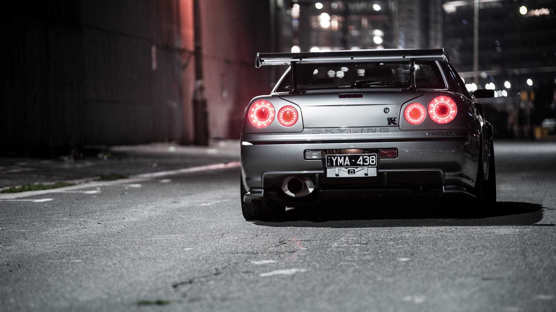 Nissan Skyline GTR R34 ya Kifedha Picha ya Ukuta