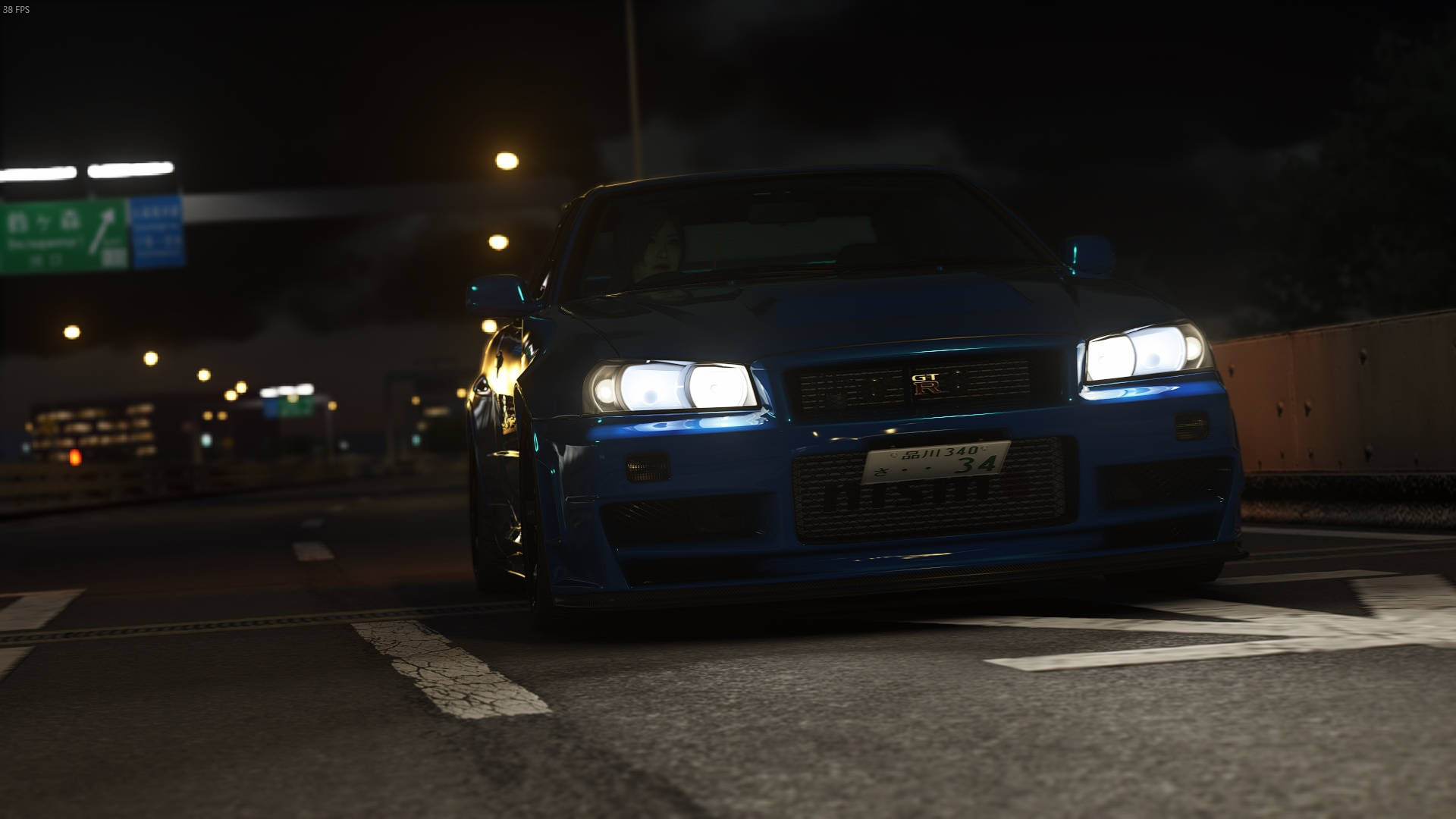 Nissan Skyline GTR R34 Barabarani Picha ya Ukuta