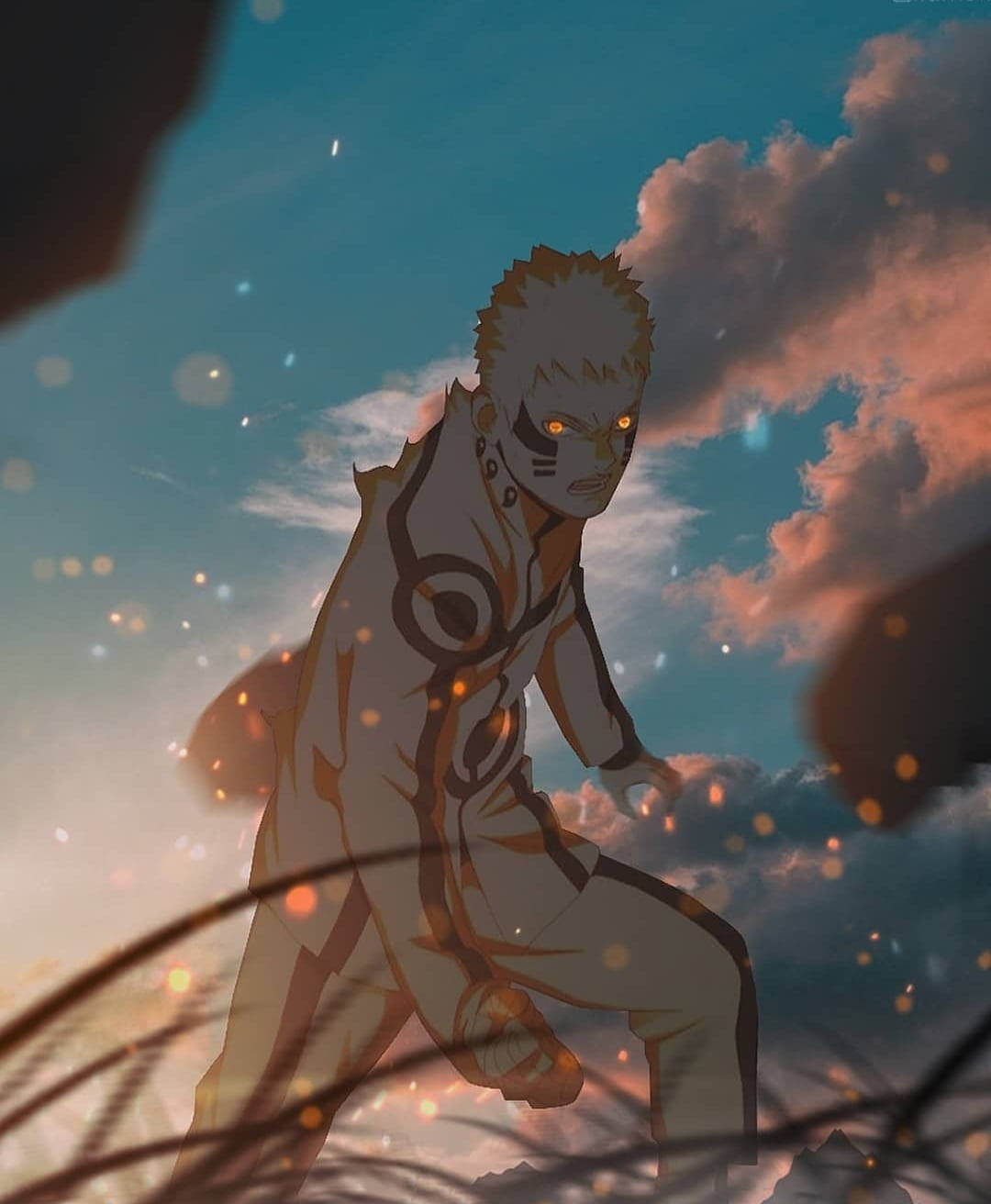 Njia ya Naruto ya Kurama Sage Picha ya Ukuta