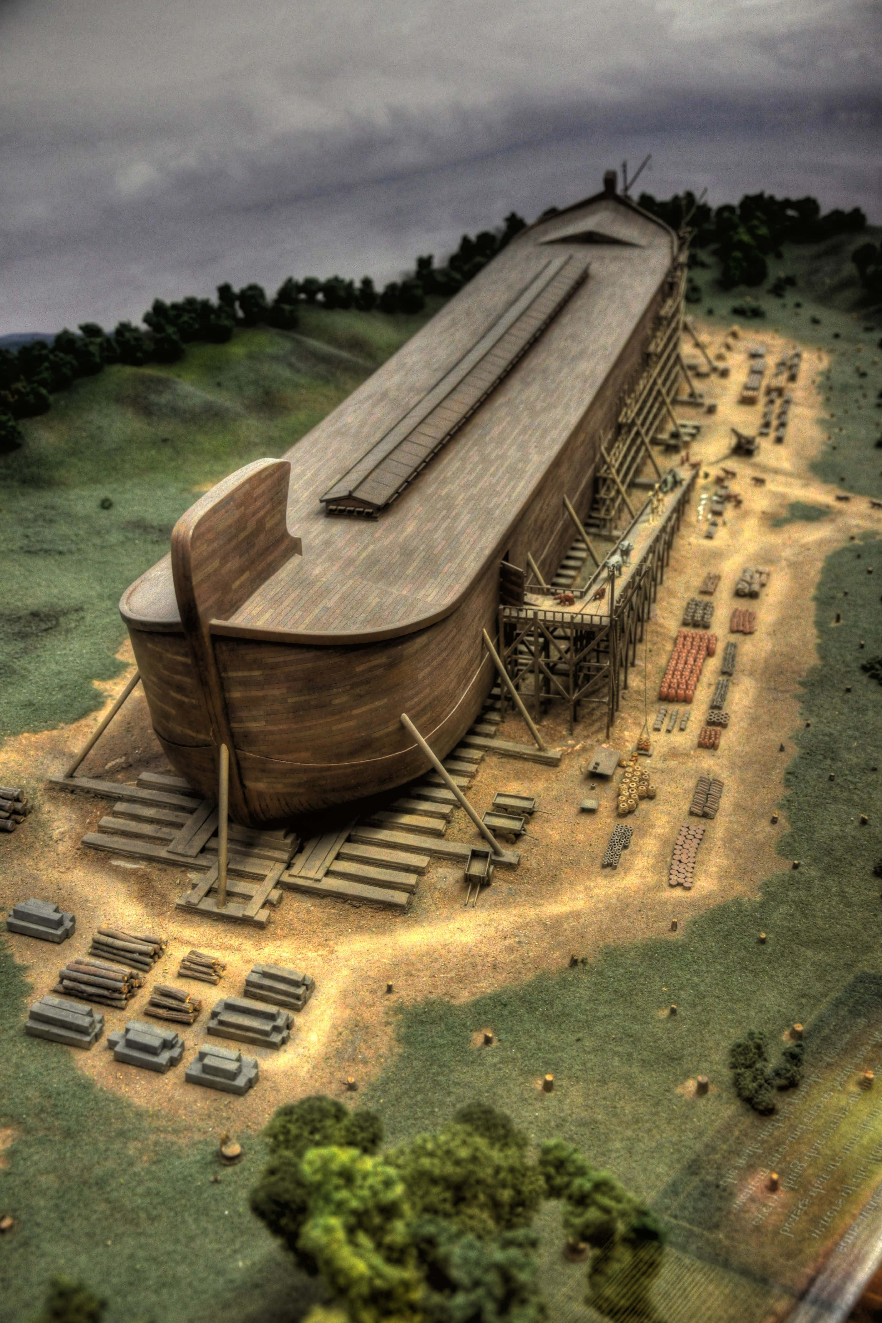 'Noah and his family setting sail to save all creatures of the earth' Picha ya Ukuta