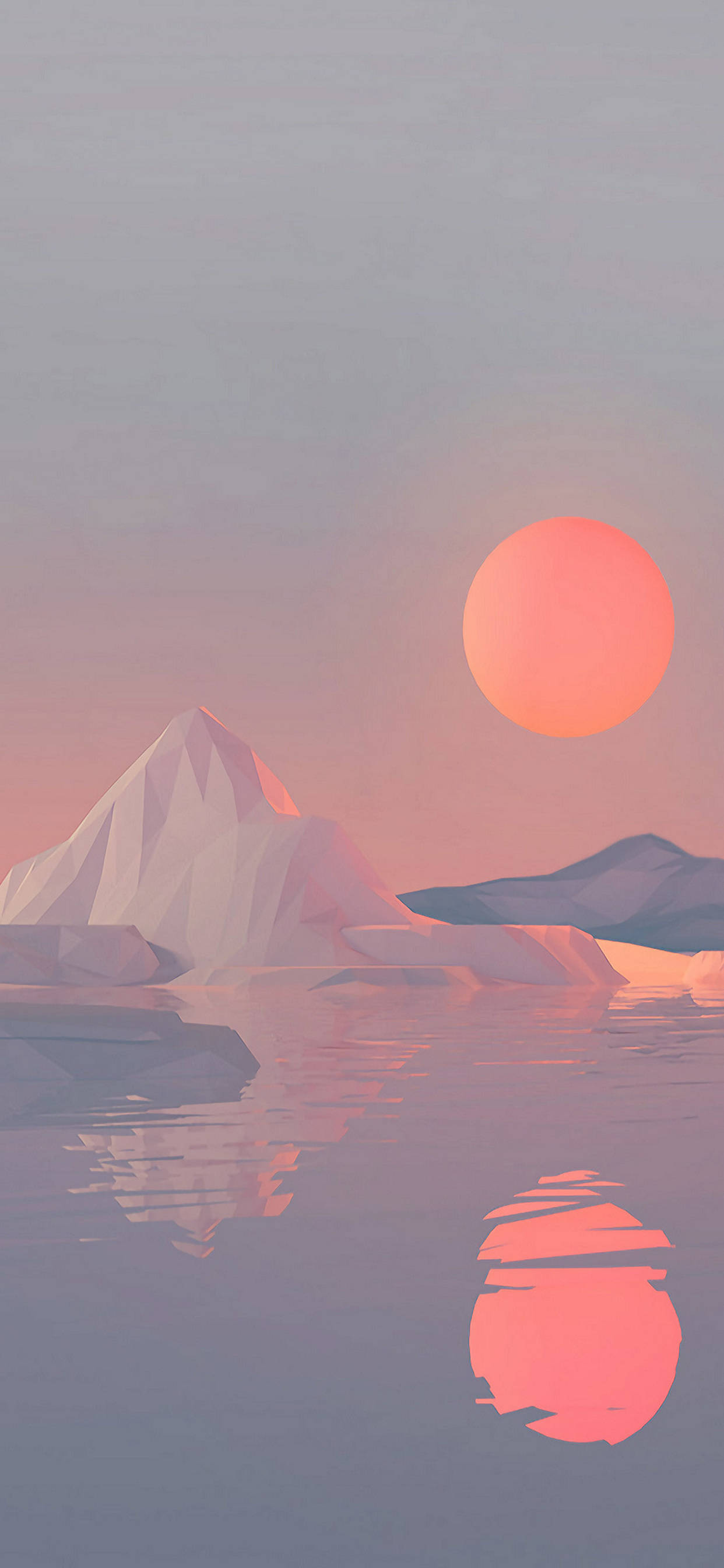 Note 10 Plus Snowy Sunset Picha ya Ukuta