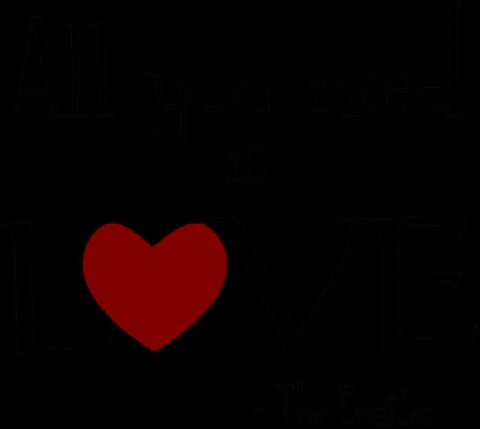 Nukuu ya All You Need Is Love Picha ya Ukuta