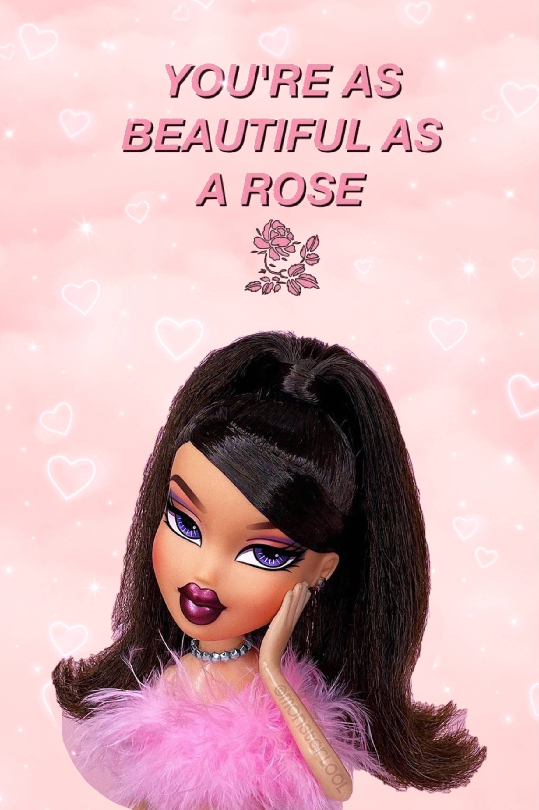 Nukuu ya Mrembo wa Doll Aesthetic ya Bratz Picha ya Ukuta