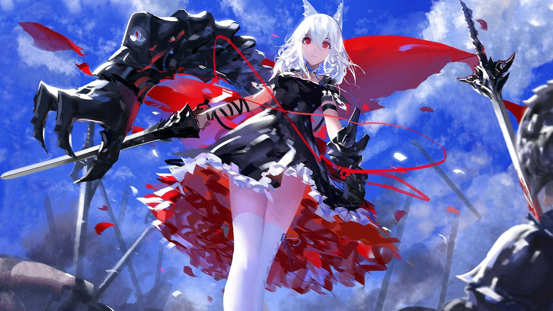 Nusu Roboti Shetani wa Anime Picha ya Ukuta