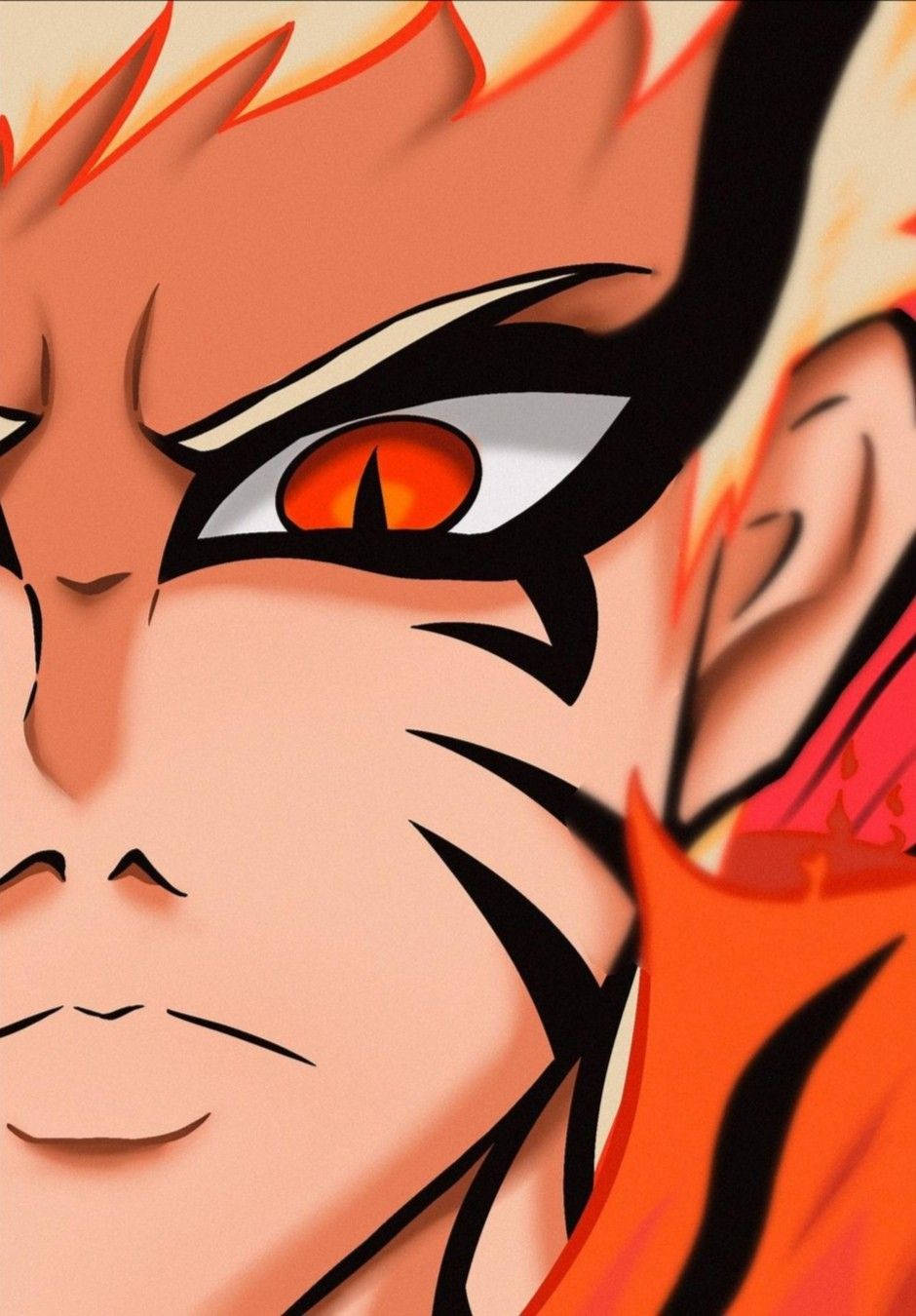 Nusu Uso wa Naruto Baryon Mode Picha ya Ukuta