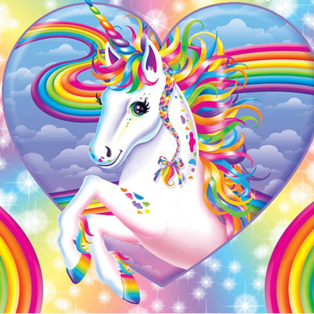 Nyati wa Upinde wa mvua kutoka Picha ya Lisa Frank Picha ya Ukuta