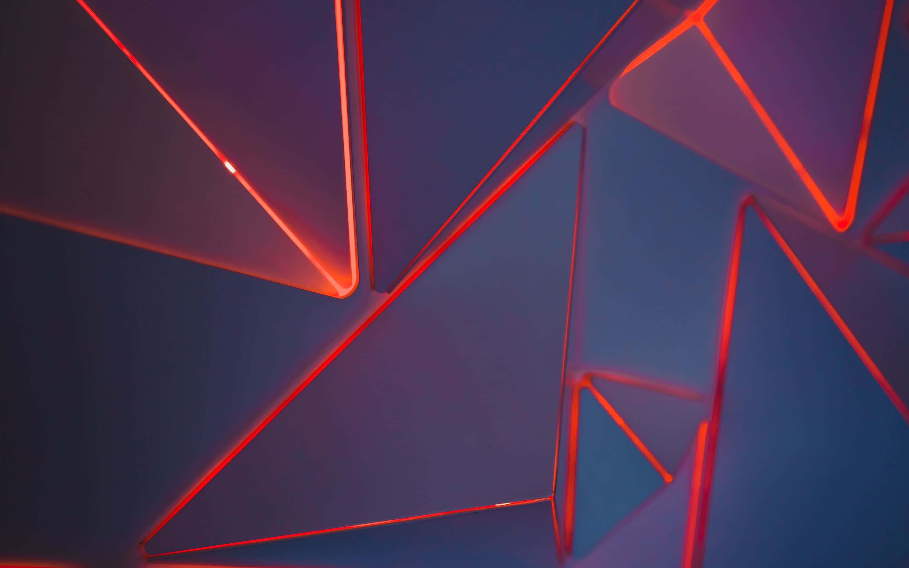 Nyekundu ya Neon Inayomulika Picha ya Ukuta