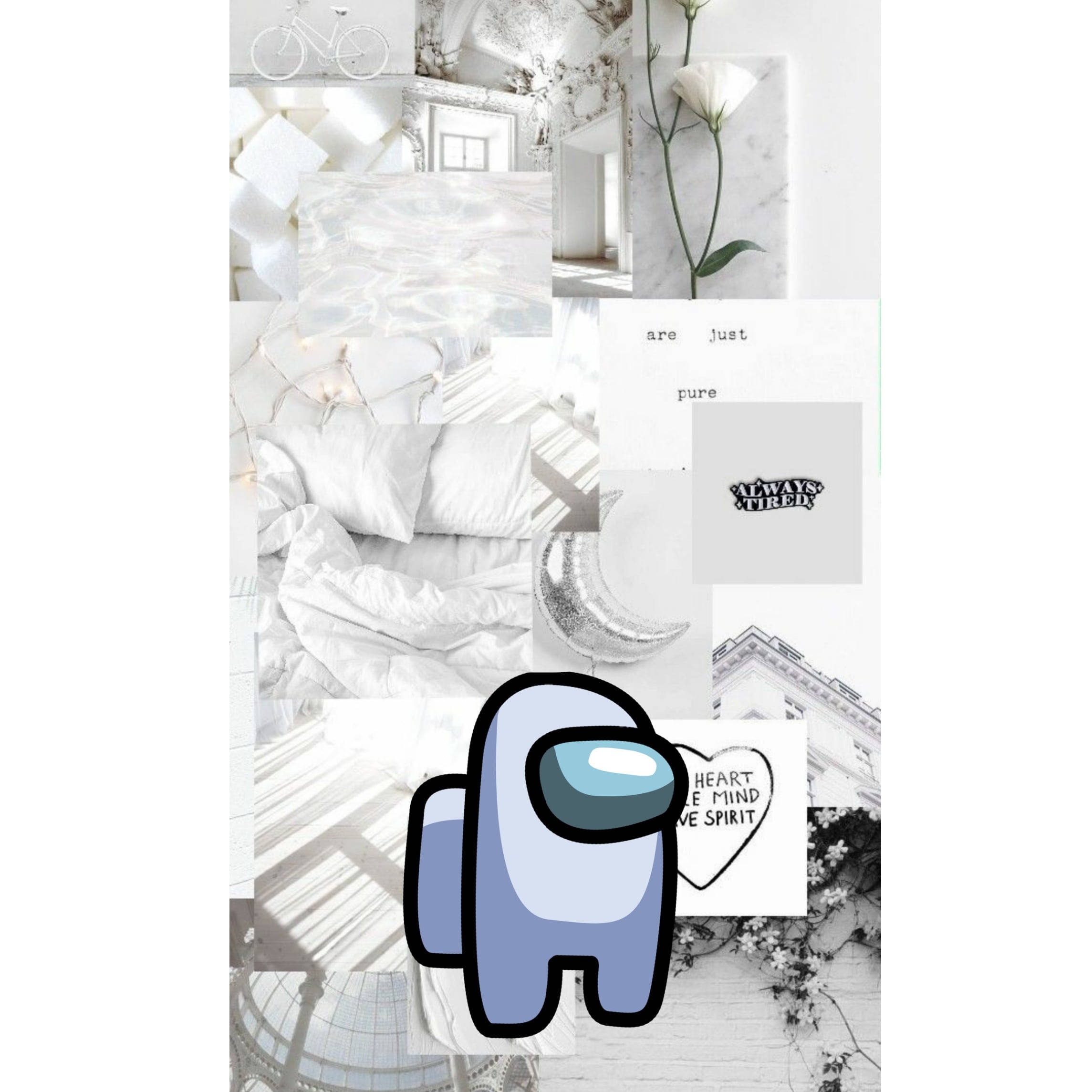 Nyeupe Aesthetic Among US Picha ya Ukuta