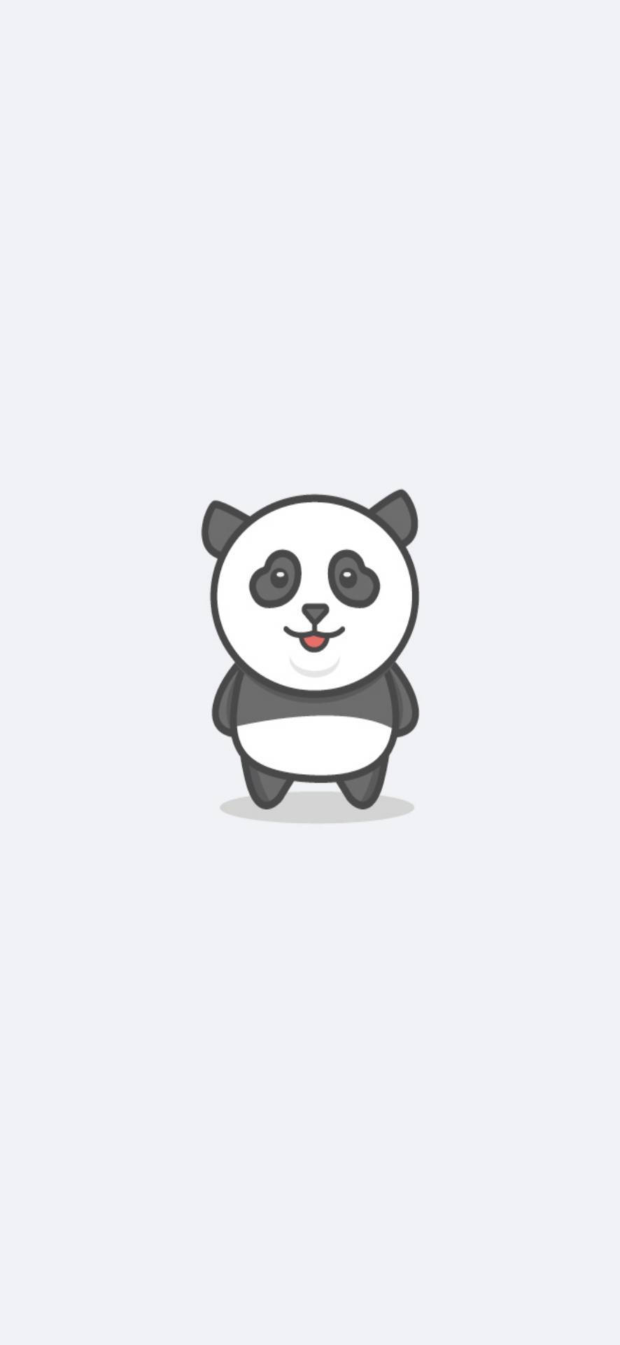 Nyeupe Na Panda Mzuri iPhone Picha ya Ukuta