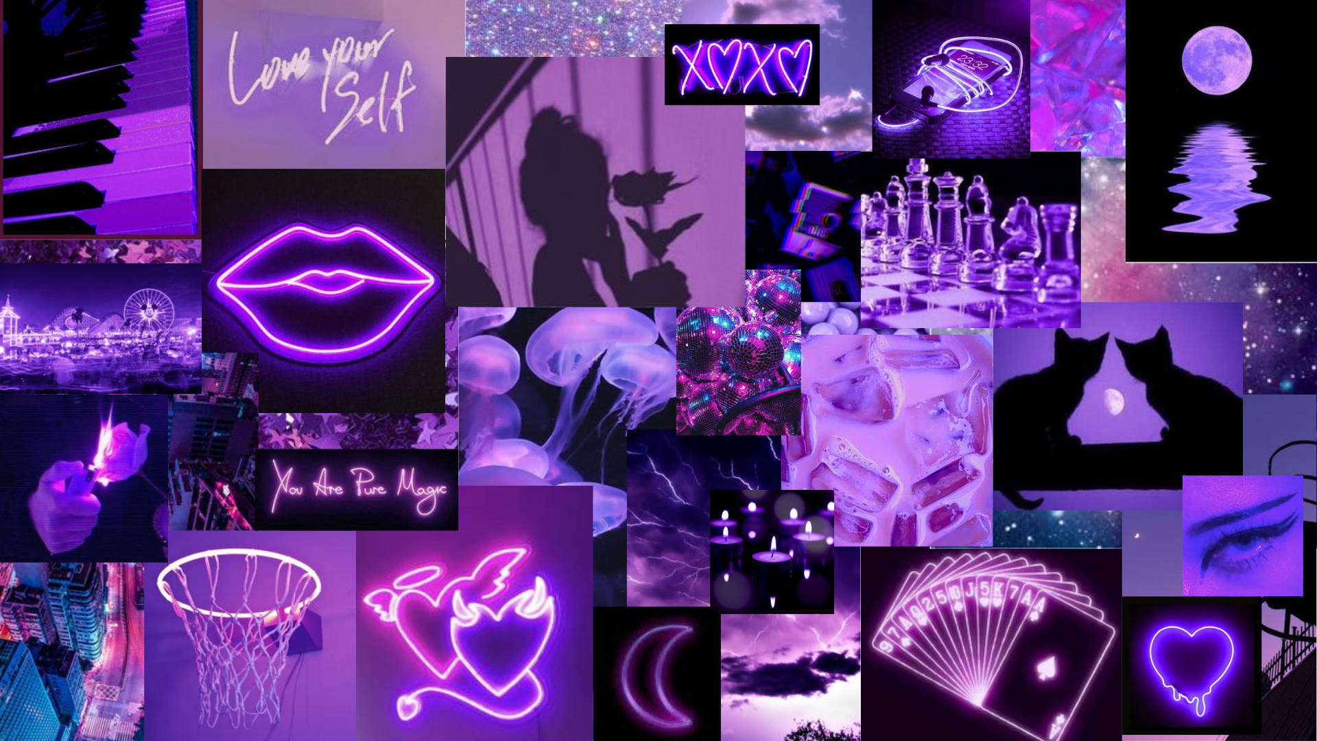Nyeusi ya Violet Nzuri Aesthetic Picha ya Ukuta