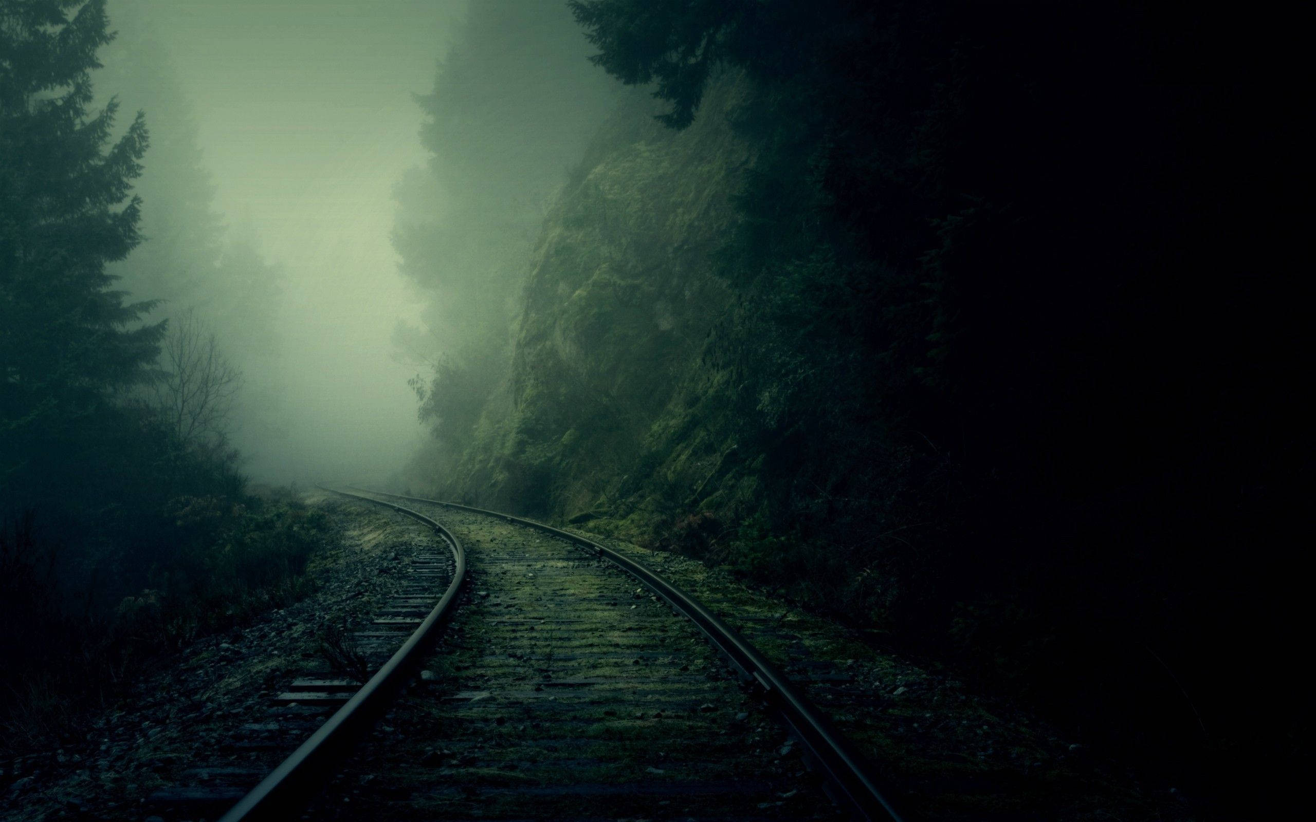 Nyimbo za Treni za Asili za 4K Picha ya Ukuta