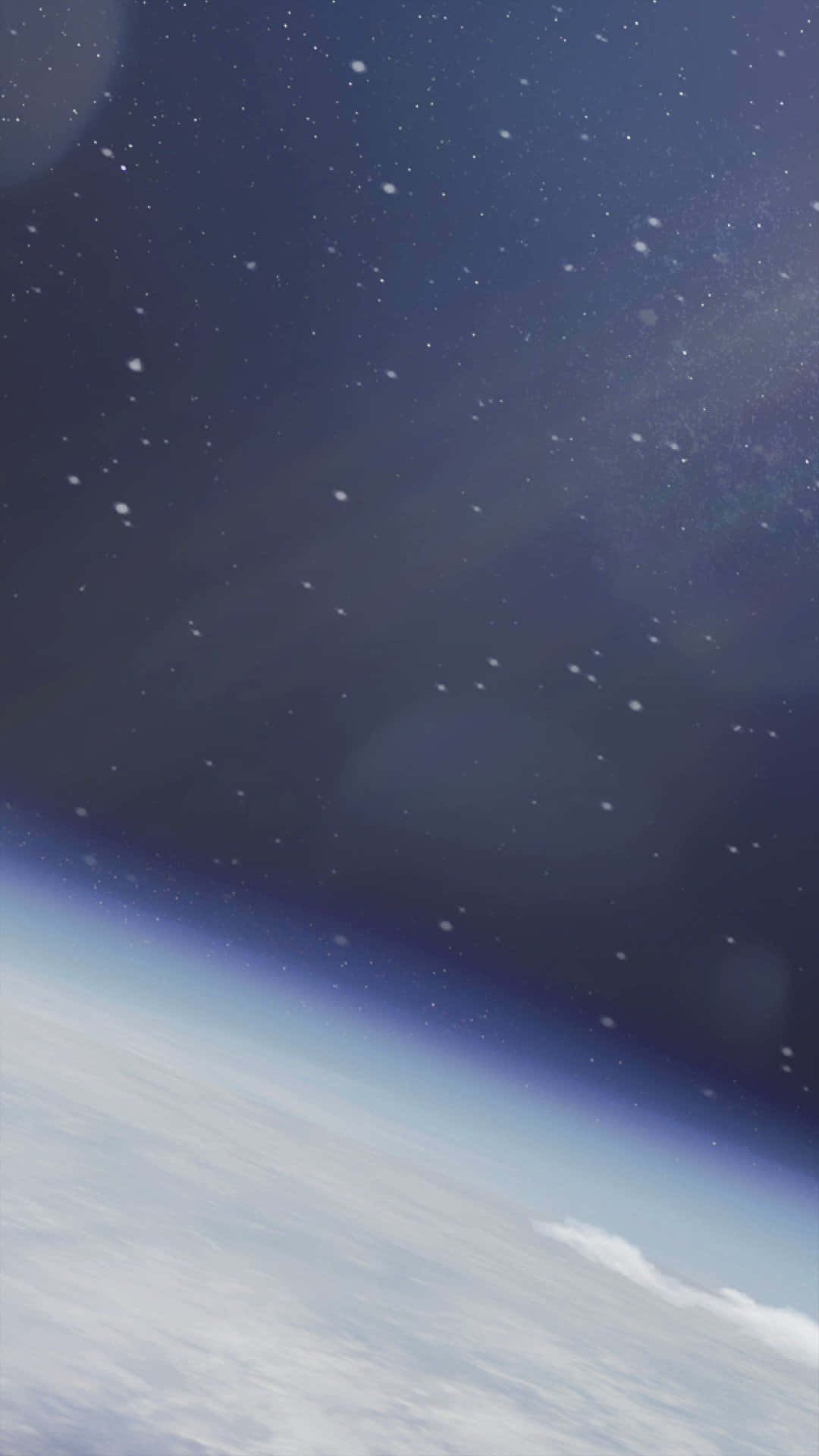 Nyota nzuri za usiku, zikionekana kwenye muundo wa kioo wa iPhone Xr Space. Picha ya Ukuta