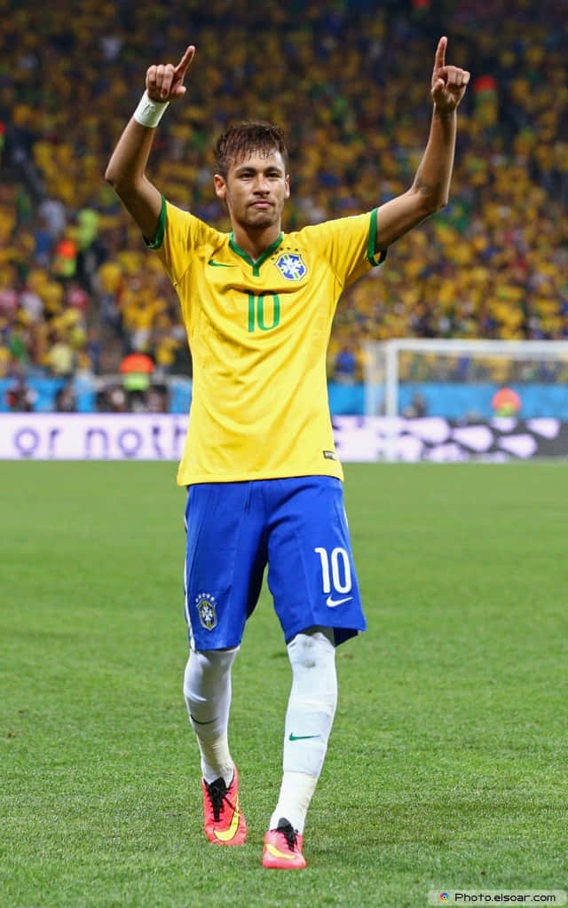 Nyota wa Soka Neymar Jr. Picha ya Ukuta