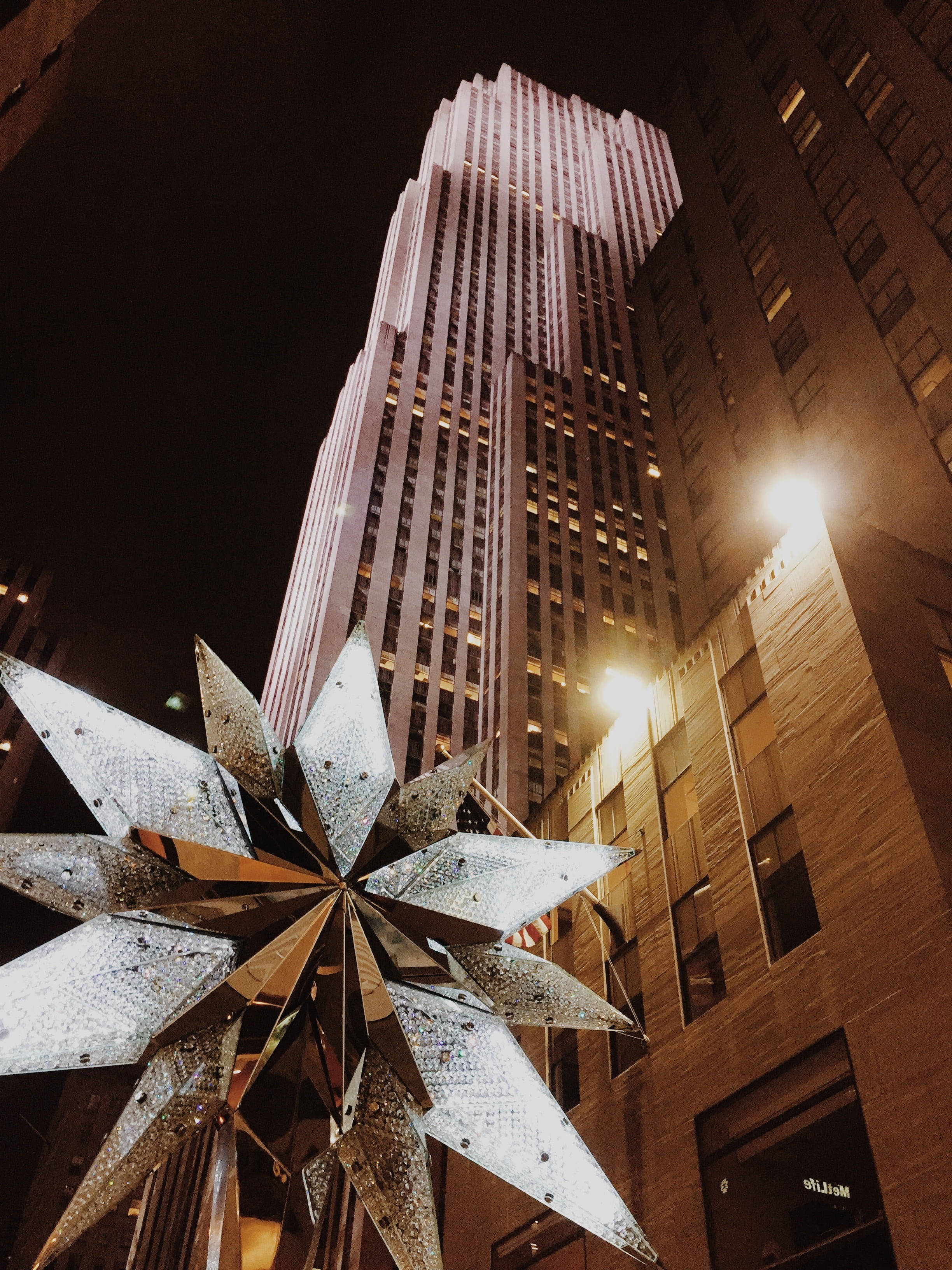 Nyota ya Rockefeller Center kwa Simu Picha ya Ukuta