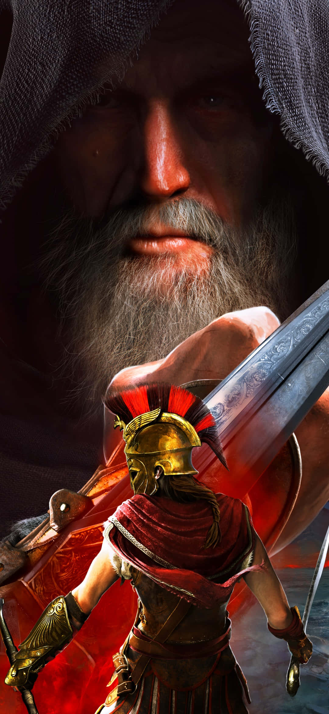 Nyuma ya Assassin's Creed Odyssey na Darius Picha ya Ukuta