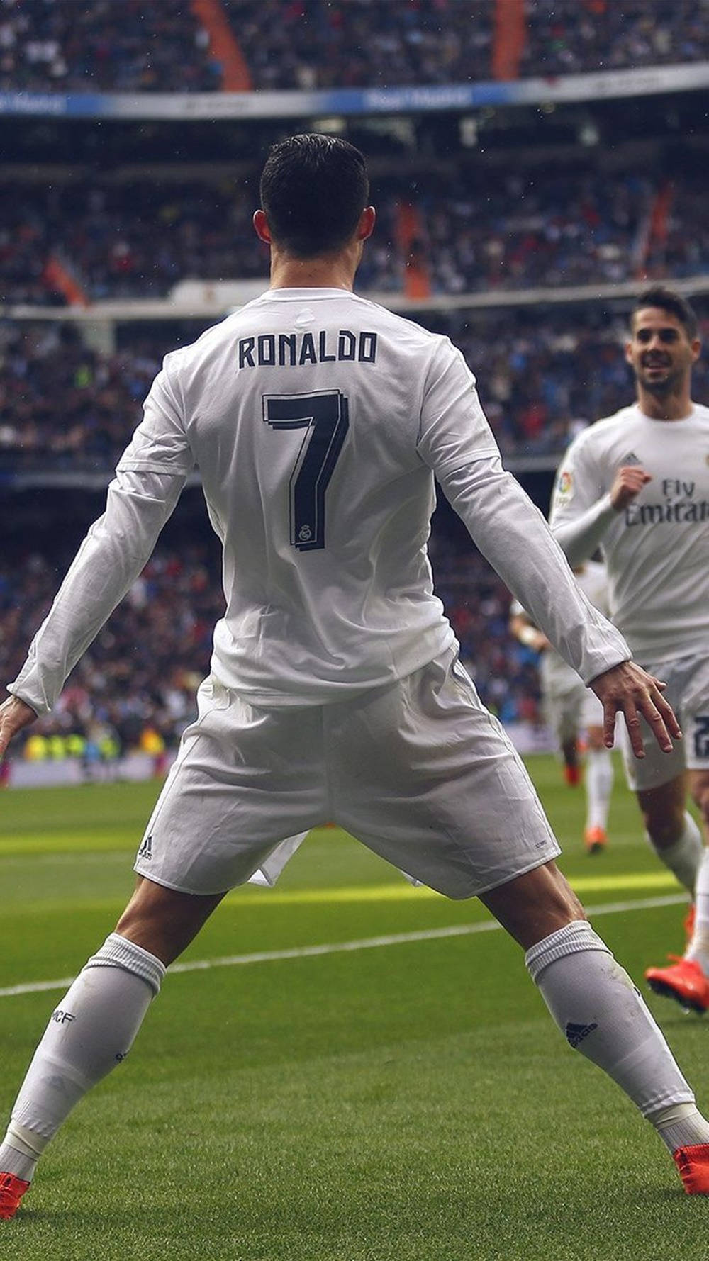 Nyuma ya Hadithi ya Soka Cristiano Ronaldo Mtazamo wa Nyuma Picha ya Ukuta