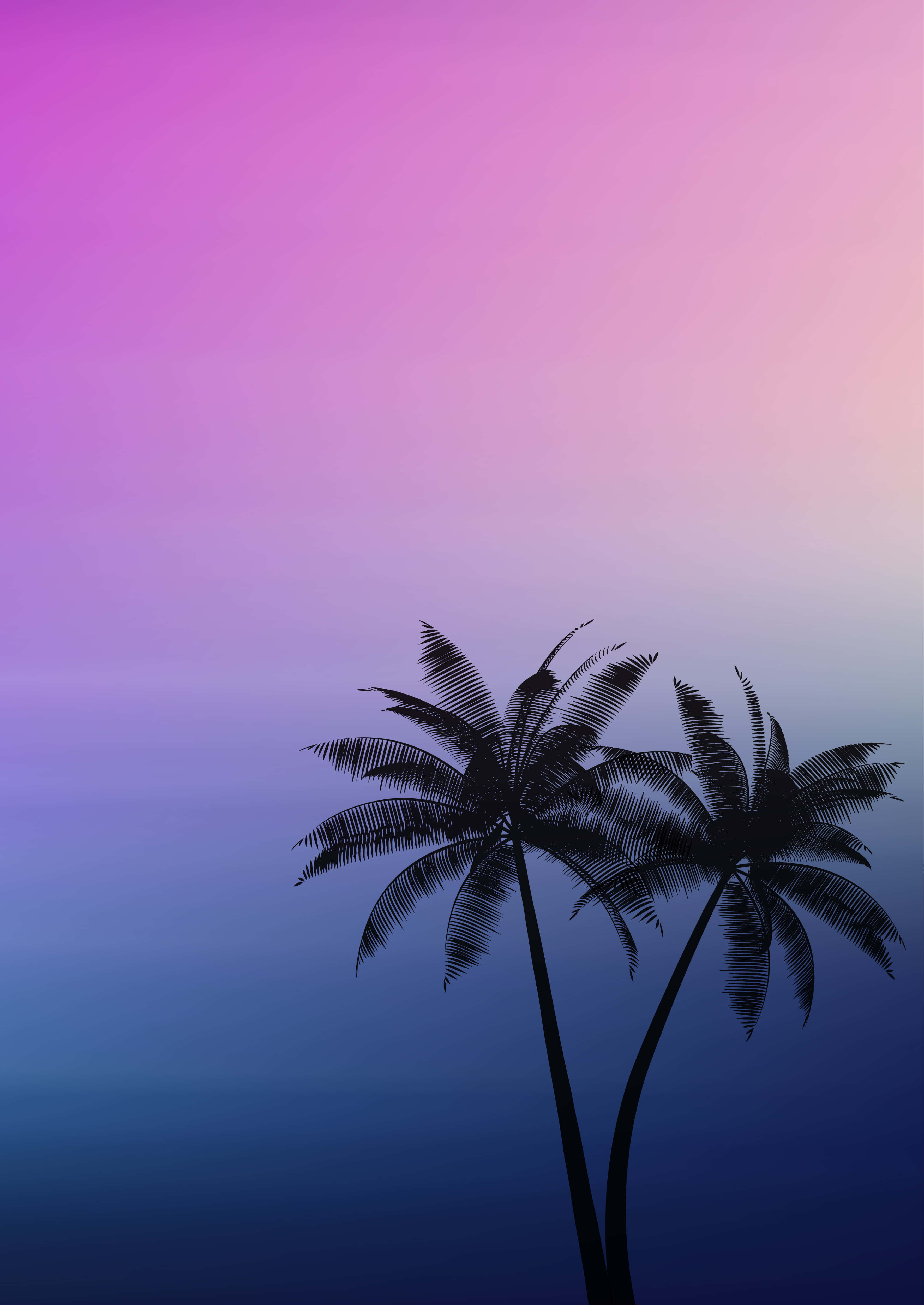 Nyuma ya Mitende Picha ya Ukuta