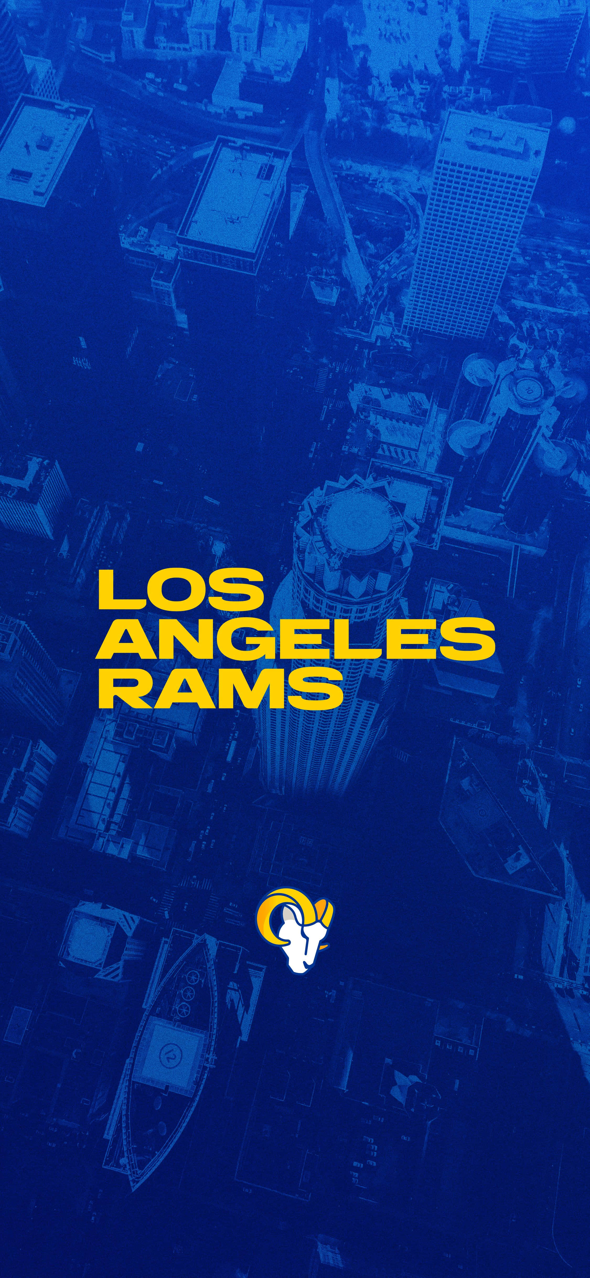 nyuma ya samawati na njano yenye maneno los angeles rams Picha ya Ukuta