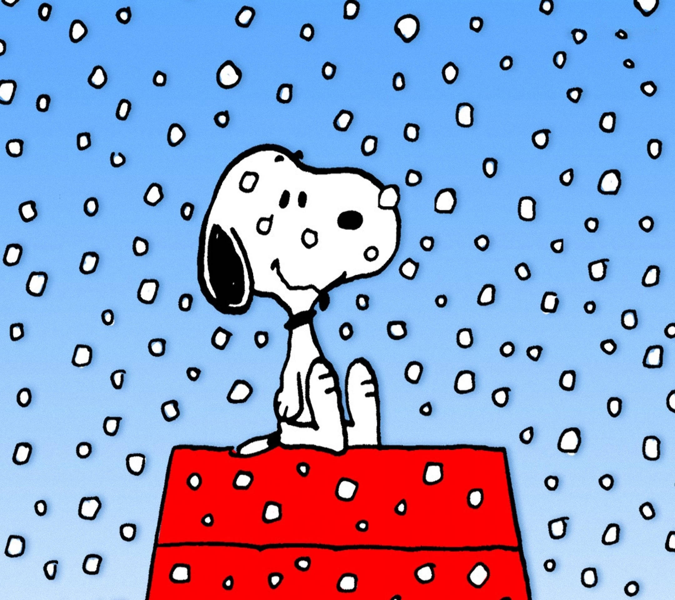 Nyumba ya Theluji ya Krismasi ya Snoopy Picha ya Ukuta
