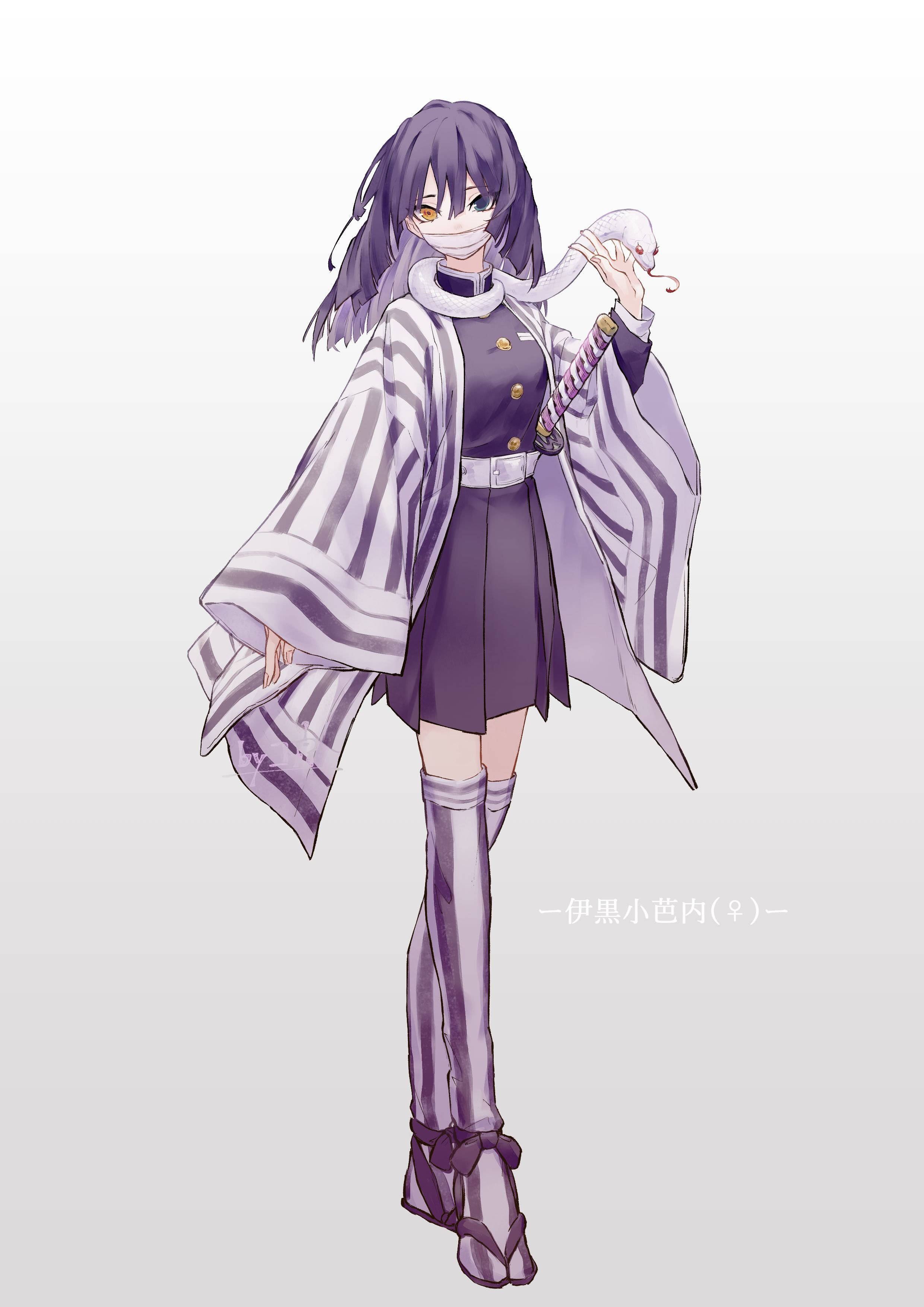 Obanai Iguro Female Version Picha ya Ukuta