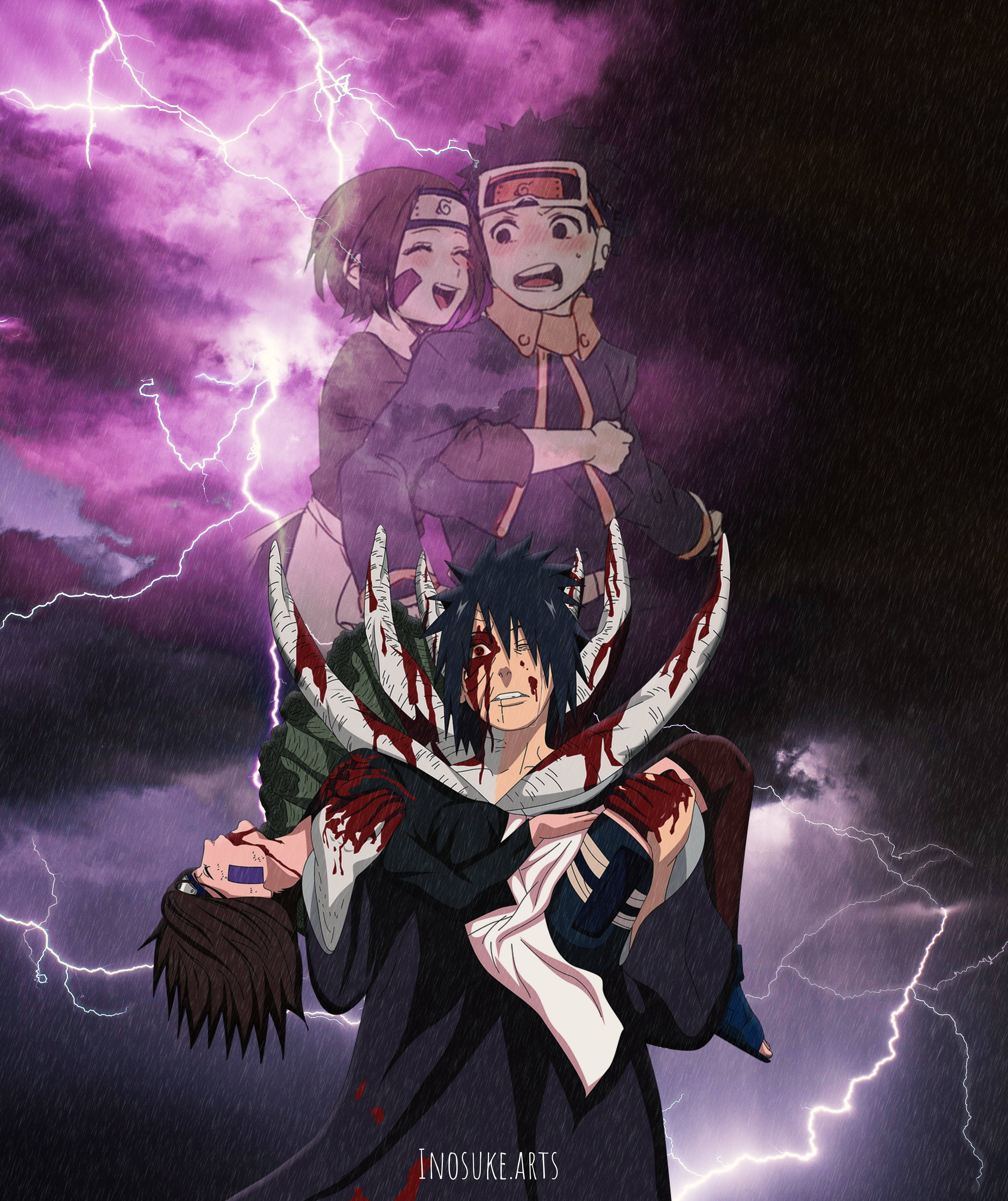 Obito Uchiha Akimwomboleza Rin 4K Picha ya Ukuta