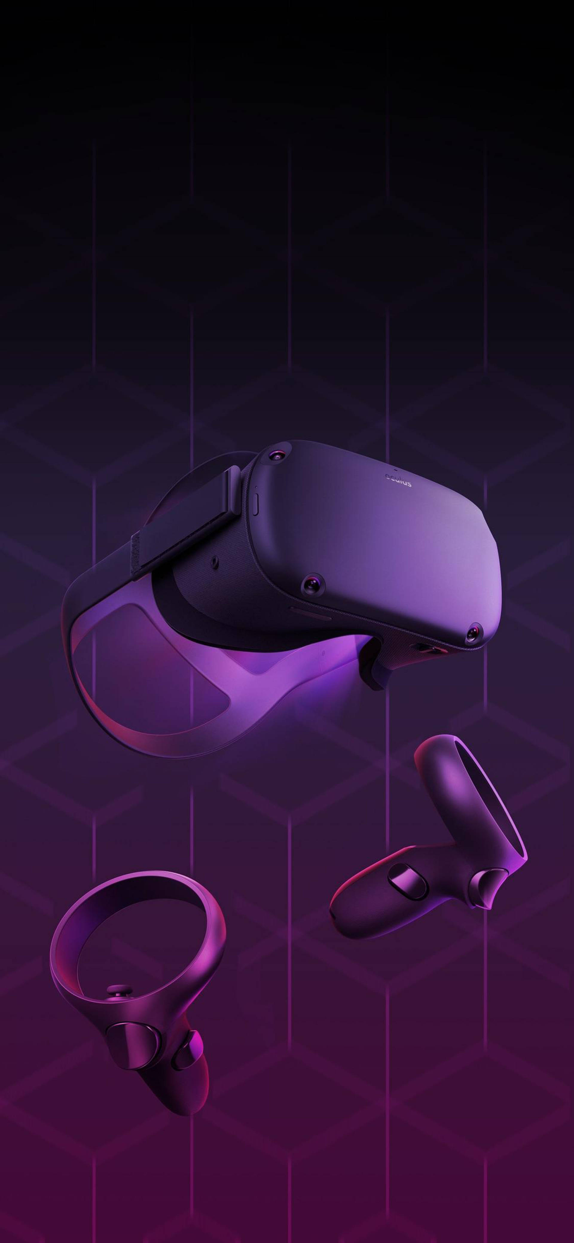 Oculus Quest 2 Sanaa ya Abstract ya Rangi ya Zambarau Picha ya Ukuta