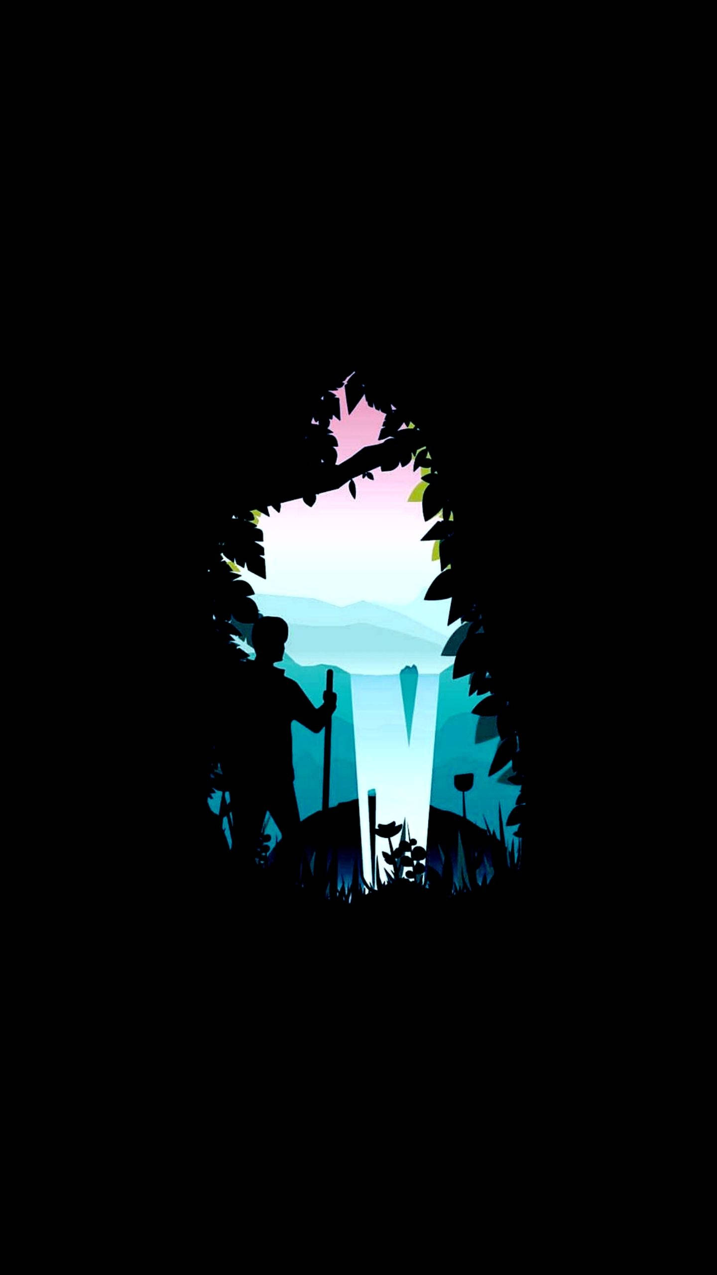 OLED Human Silhouette Picha ya Ukuta
