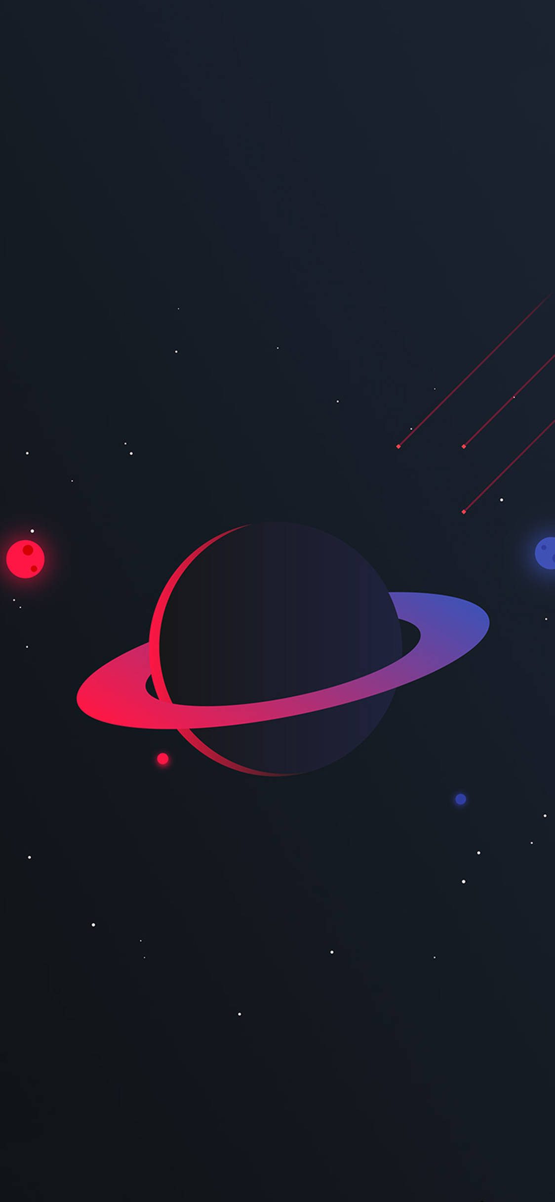 OLED Pink Planet Picha ya Ukuta