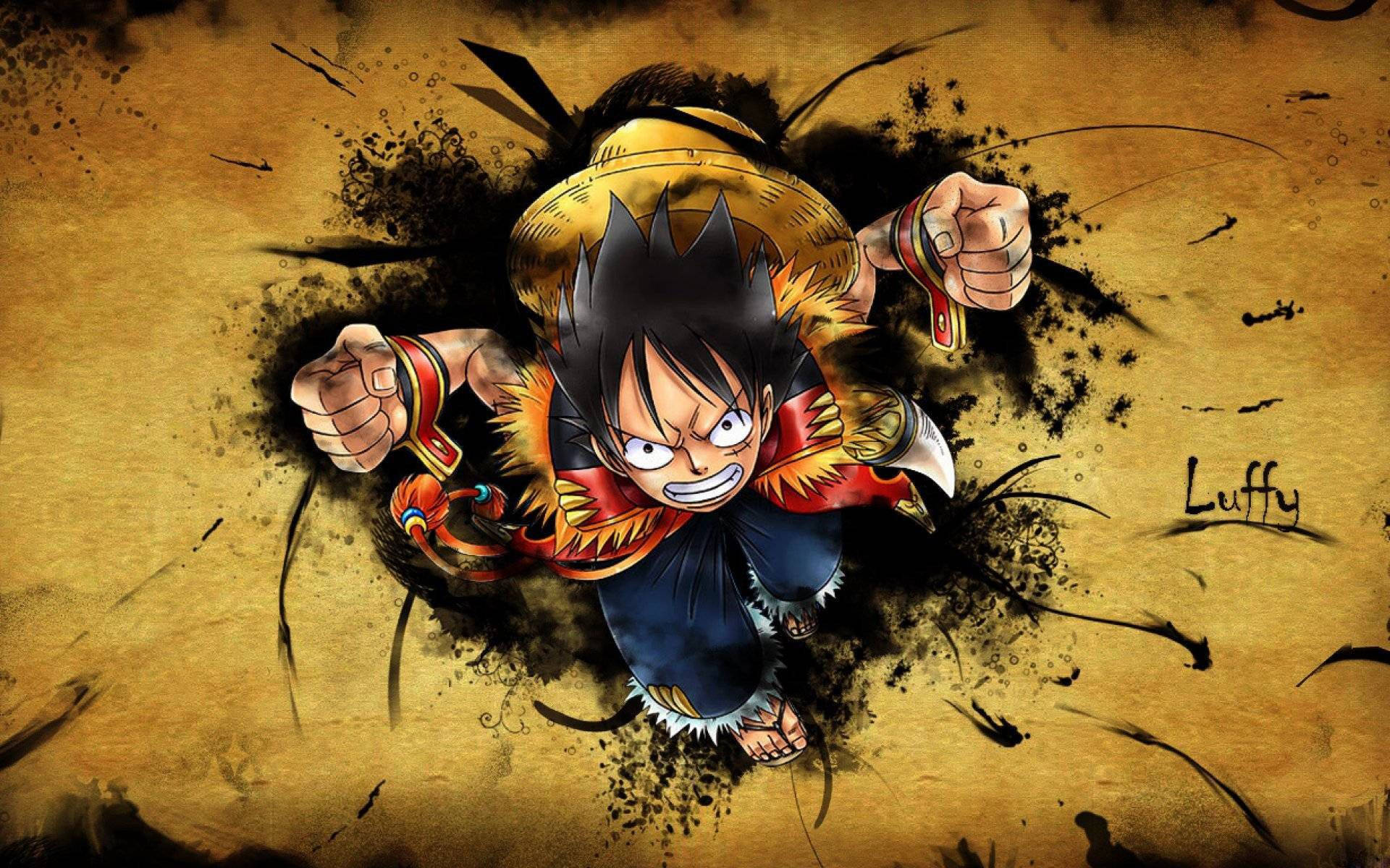 One Piece 4K Kofia ya Majani ya Luffy Picha ya Ukuta