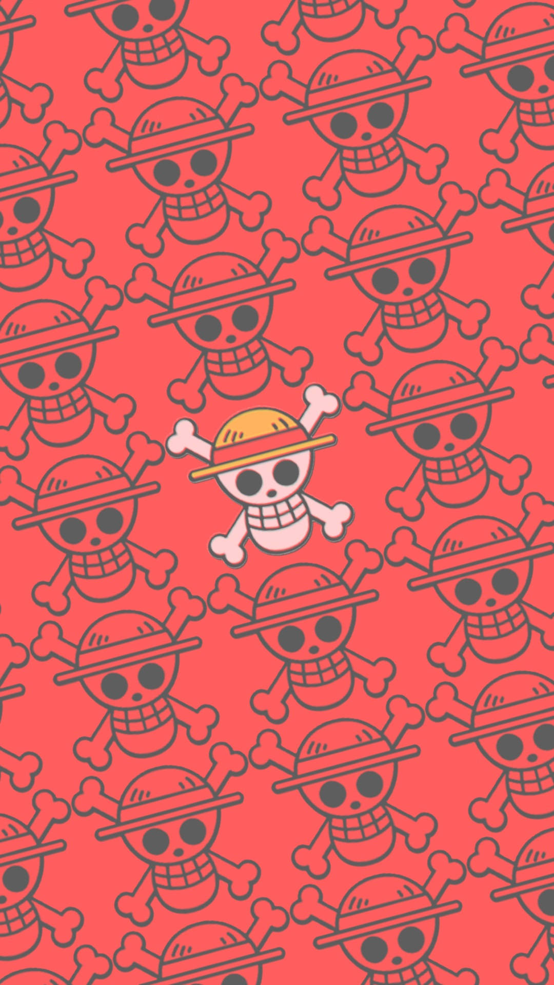 One Piece Simu Jolly Roger Collage Picha ya Ukuta