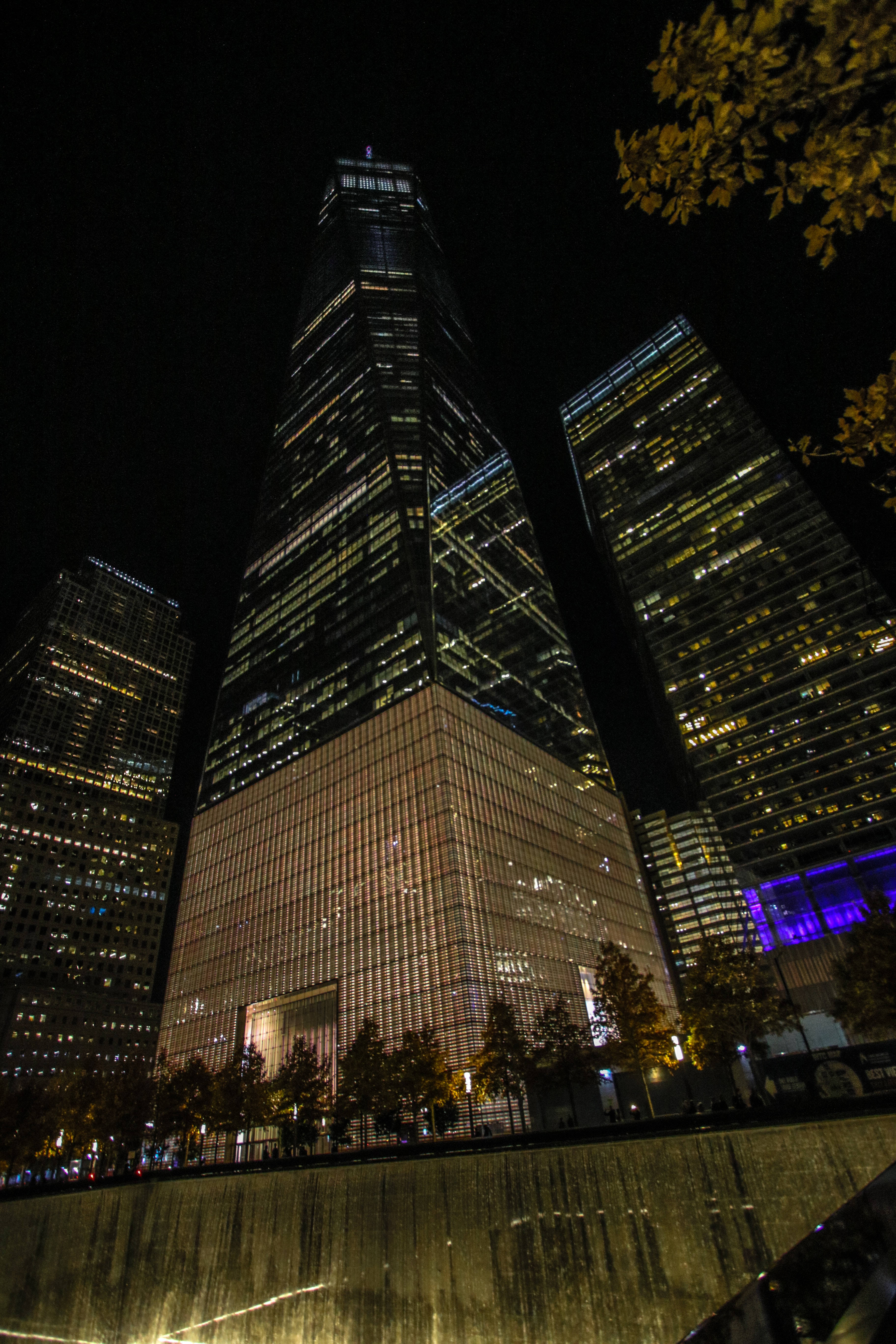 One World Trade Center New York Night iPhone Picha ya Ukuta