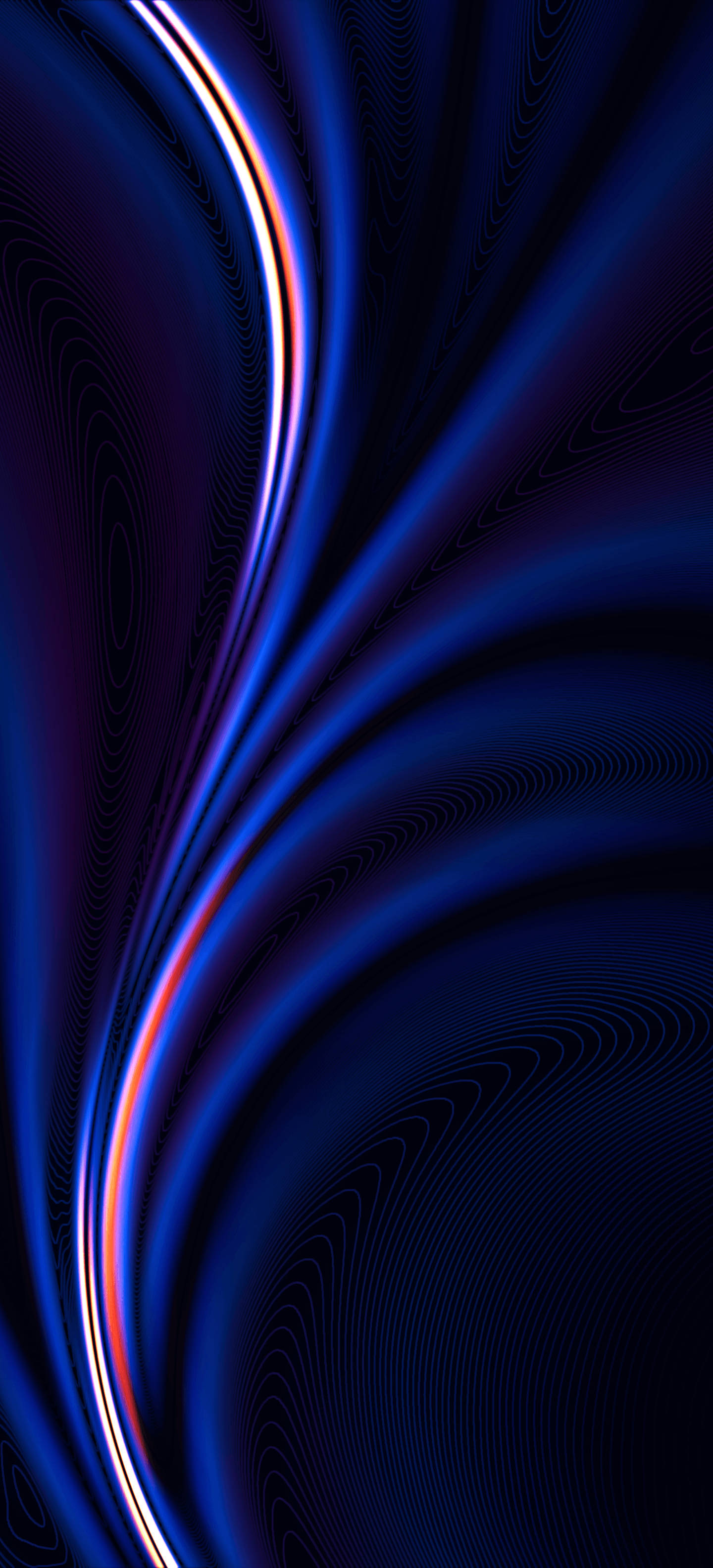 OnePlus Blue Curves Picha ya Ukuta