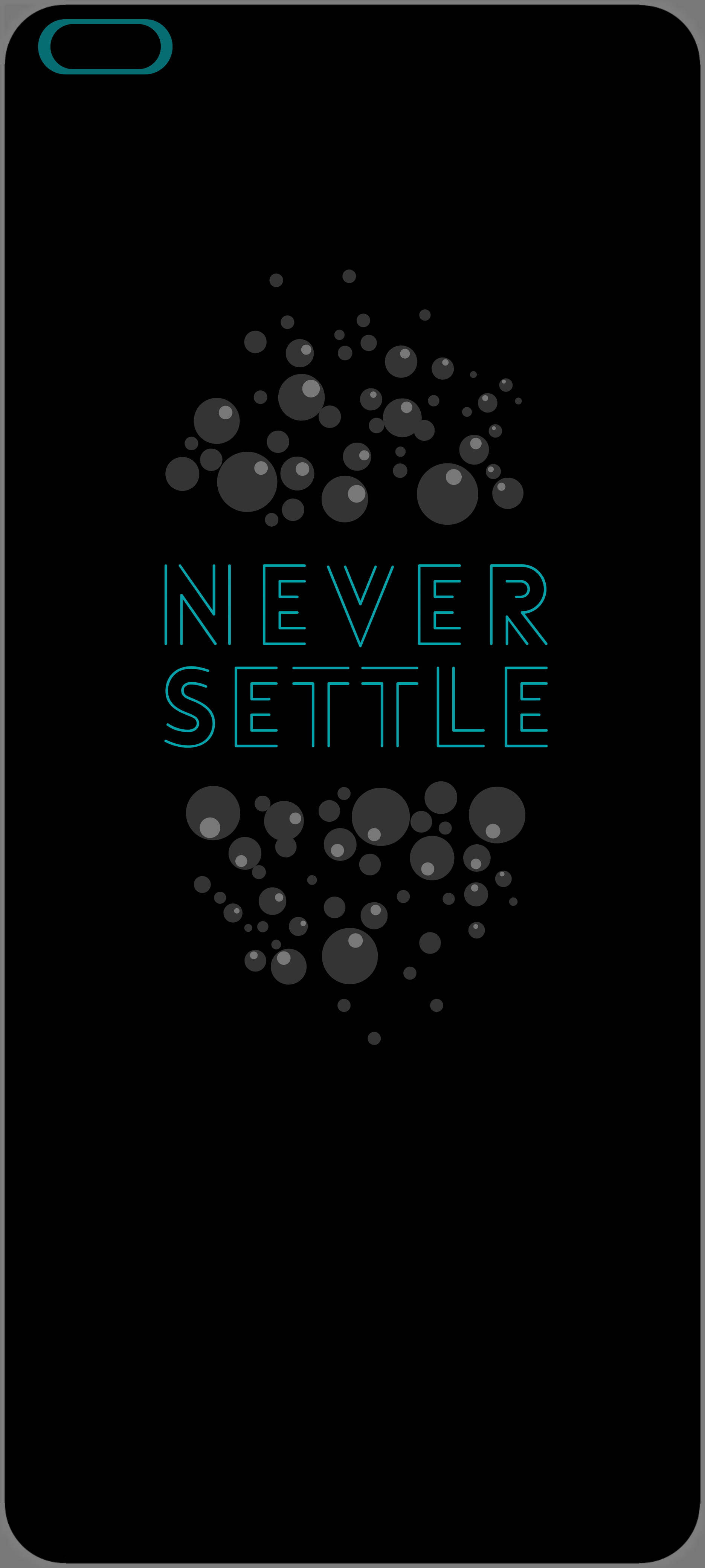 OnePlus Nord Never Settle Bubbles Picha ya Ukuta