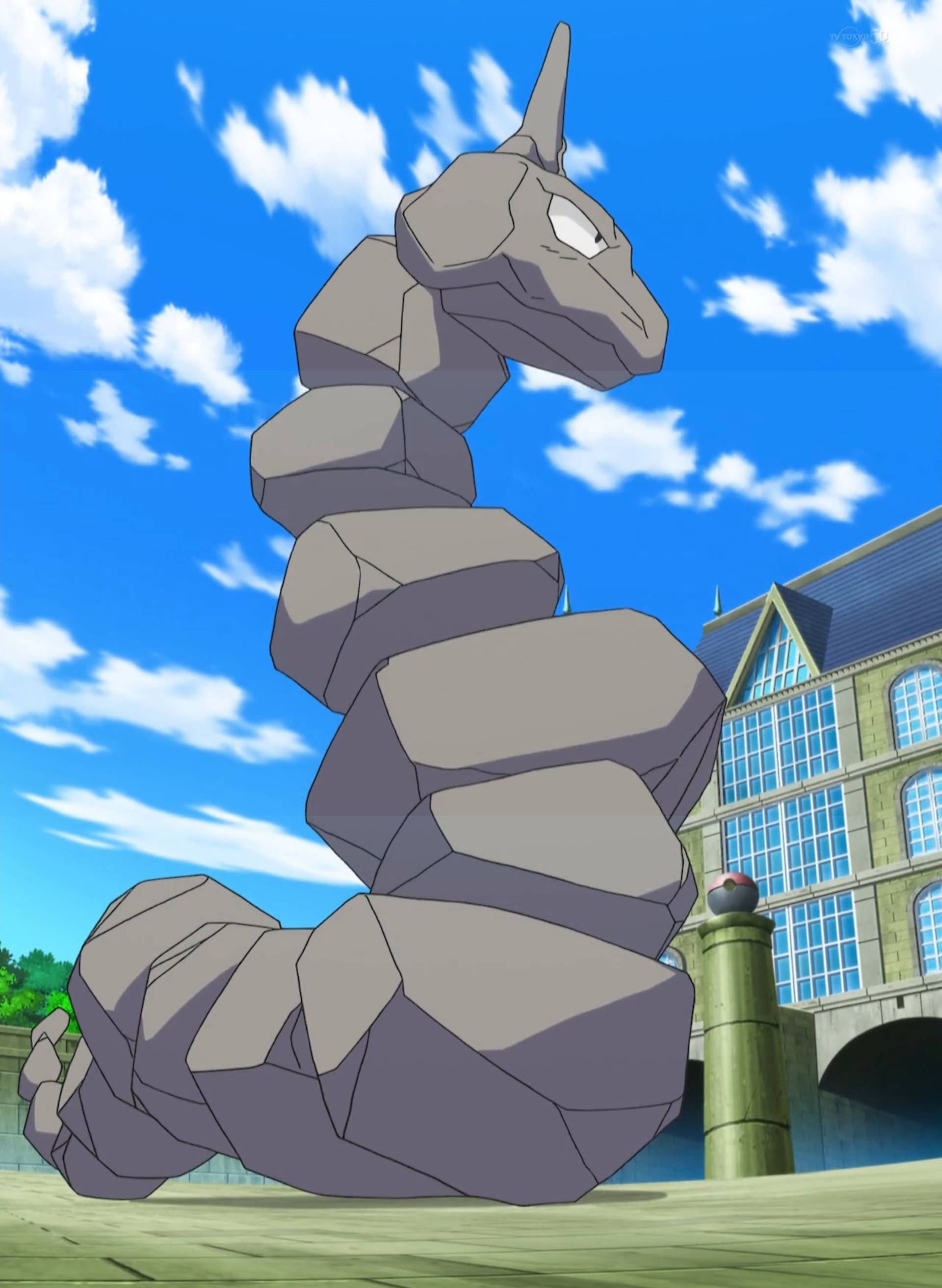 Onix kubwa mbele ya nyumba Picha ya Ukuta