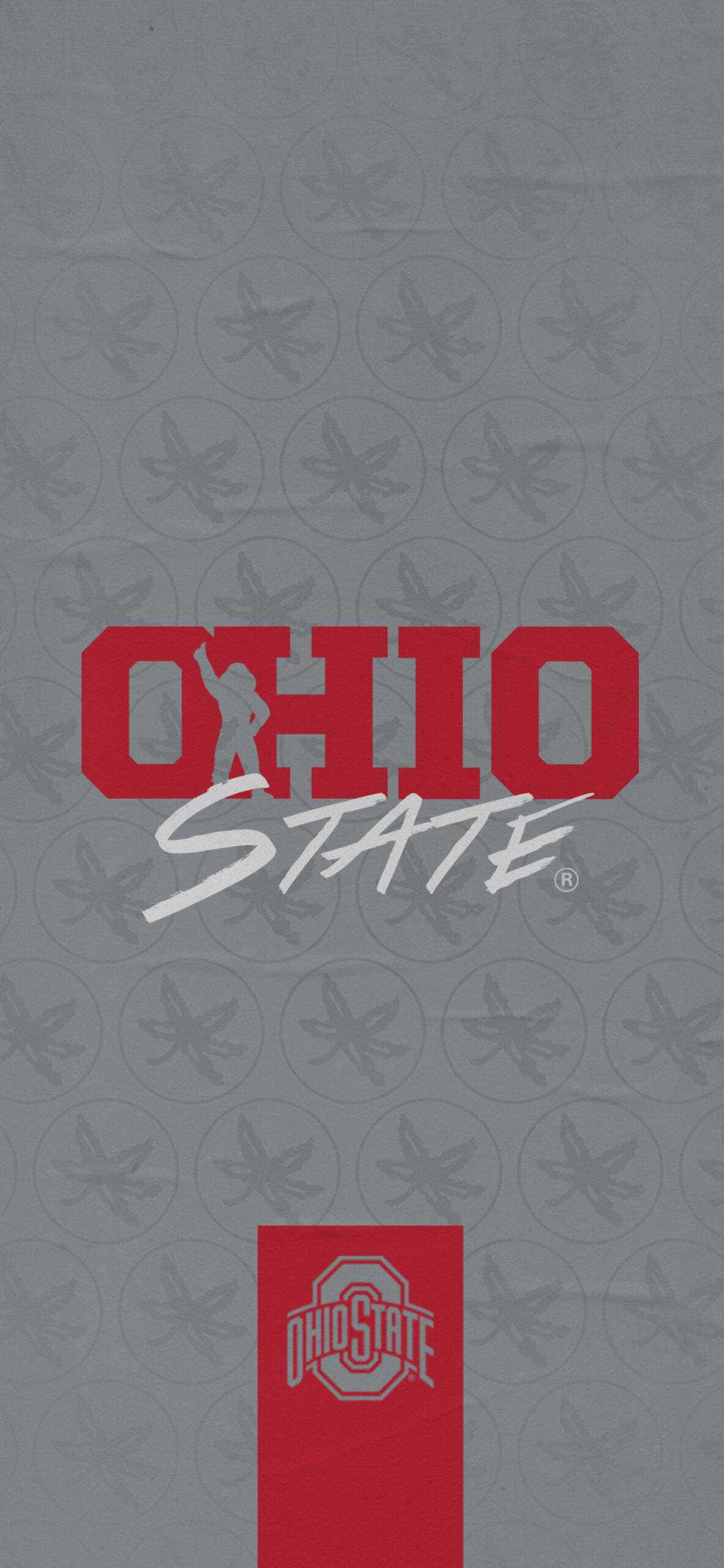 Onyesha roho yako—Ohio State Football kwenye iPhone Picha ya Ukuta