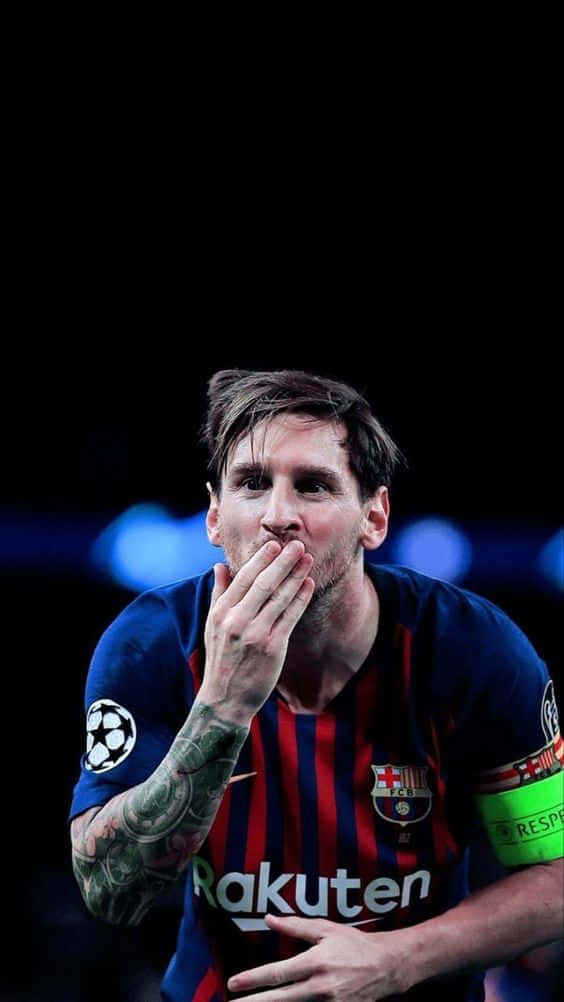 Onyesha uaminifu wako kwa Messi iPhone Picha ya Ukuta
