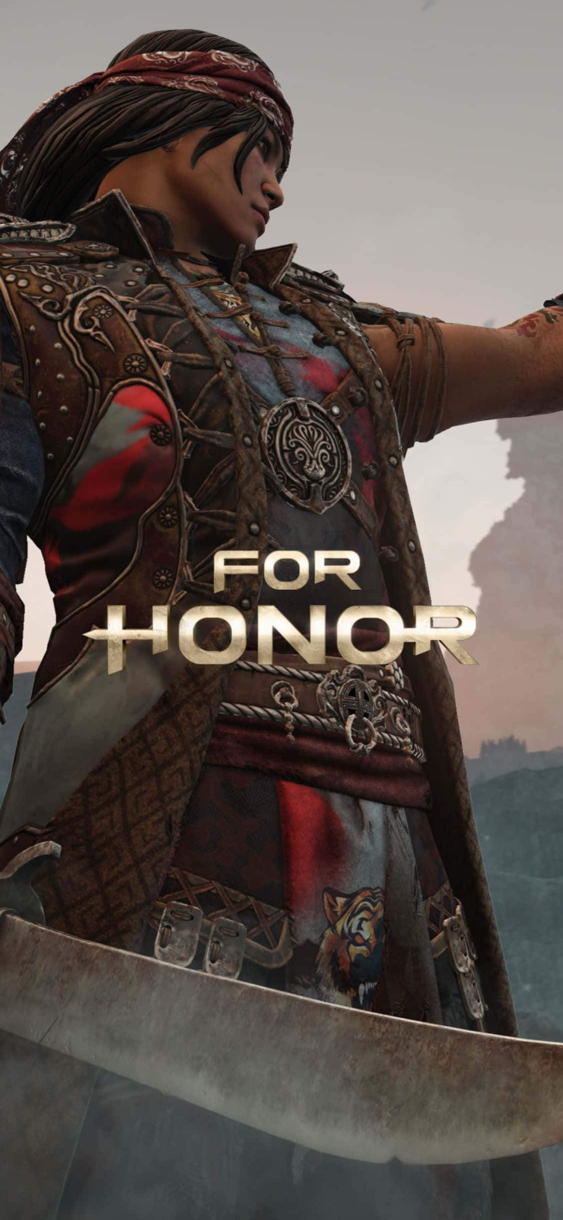 Onyesha ujasiri na wafaa wako kwa iPhone Xs — For Honor. Picha ya Ukuta