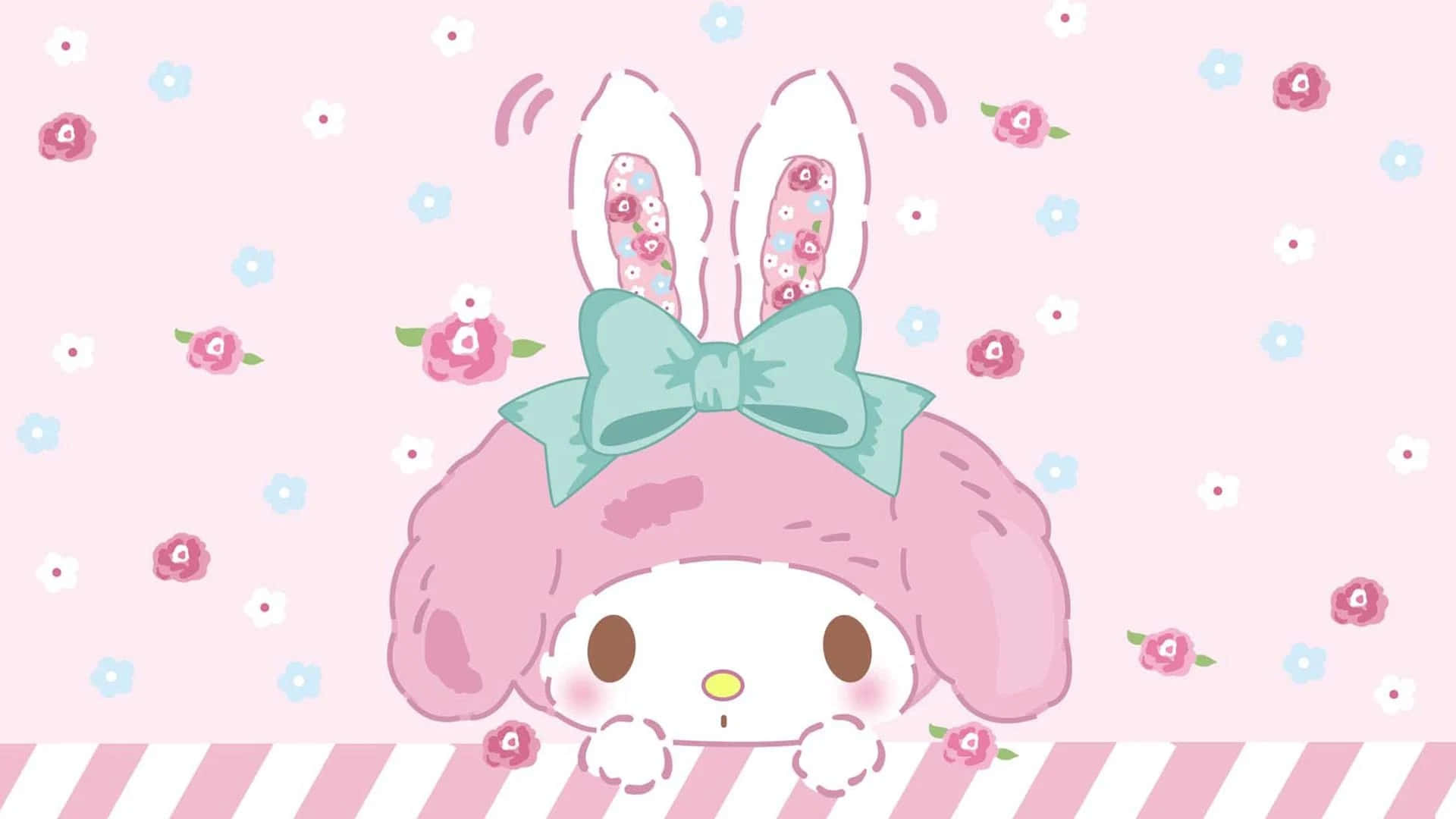 Onyesha upendo wako wa Sanrio na mandhari hii ya kuchekesha! Picha ya Ukuta