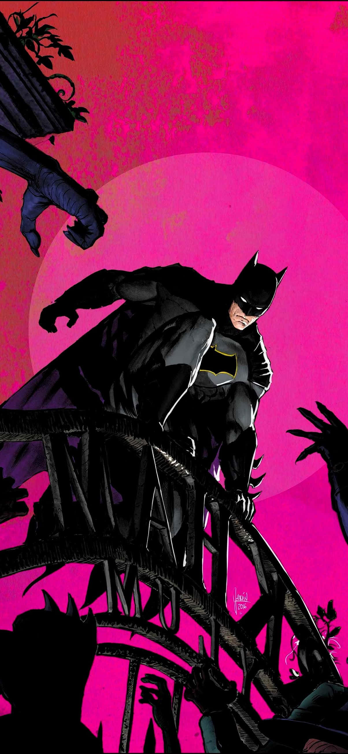 Onyesha uwezo wako wa geek na Batman iPhone ya ajabu Picha ya Ukuta