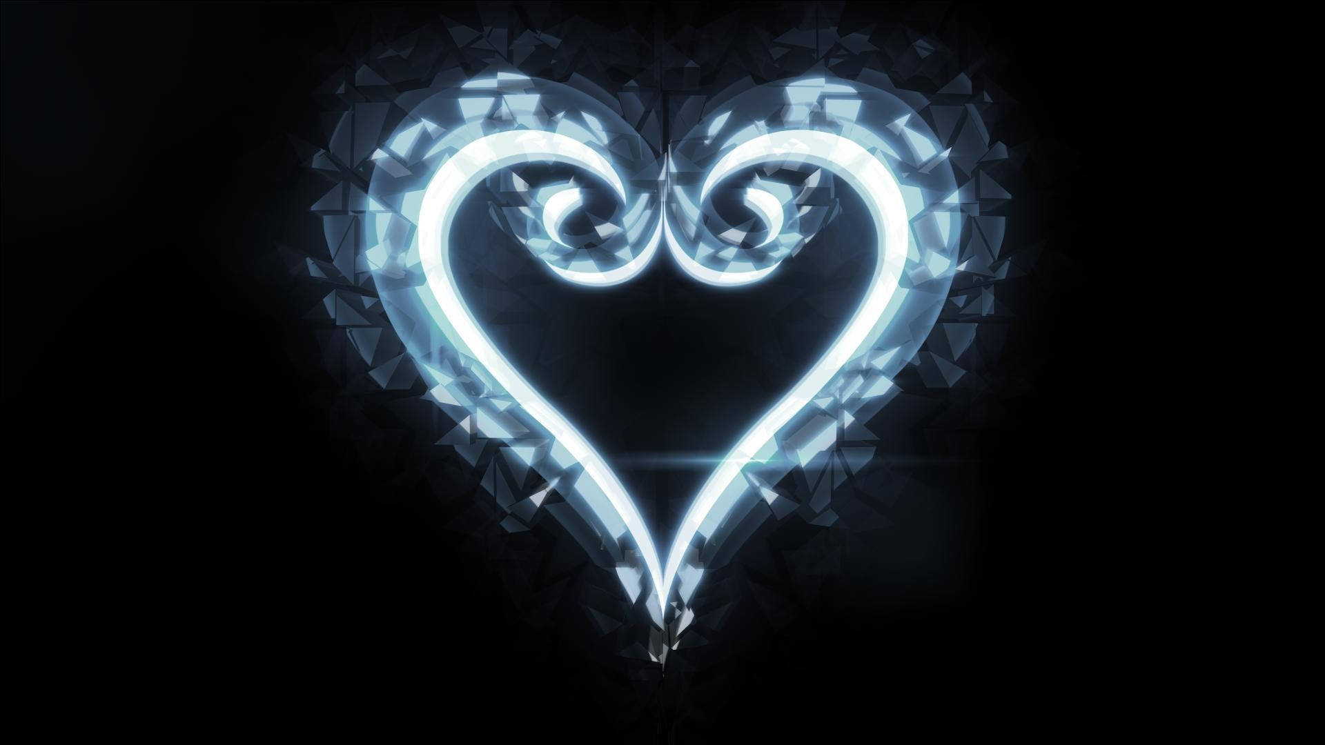 Onyesho la Kupendeza la Nembo ya Kingdom Heart Picha ya Ukuta