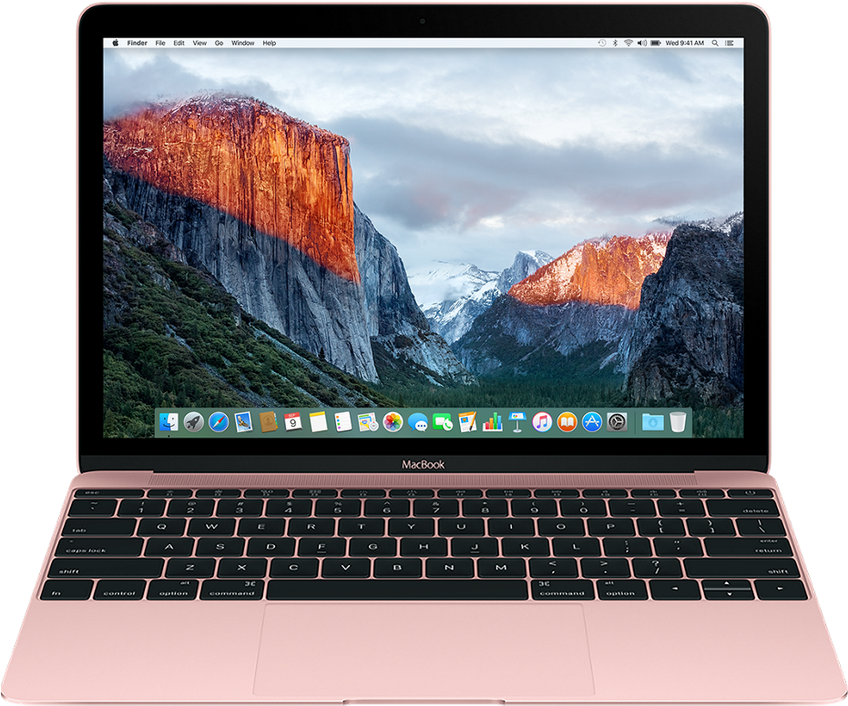 Onyesho la Rose Gold MacBook Pro Picha ya Ukuta