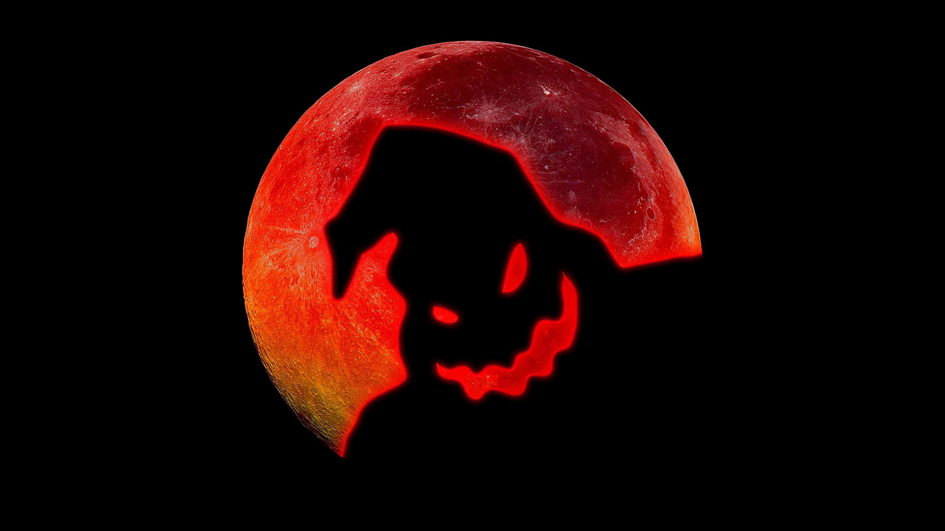 Oogie Boogie Mwezi Mwekundu Picha ya Ukuta