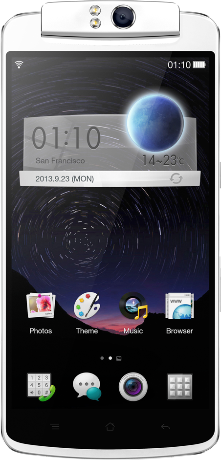 Oppo Smartphone Mwone wa Mbele Picha ya Ukuta