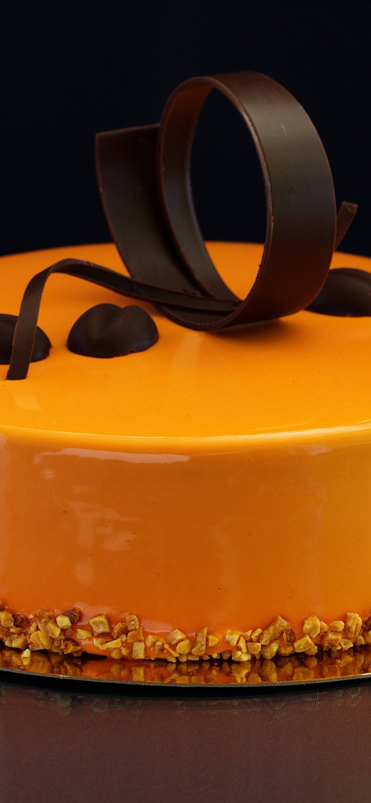 Orange Chocolate Cake Picha ya Ukuta