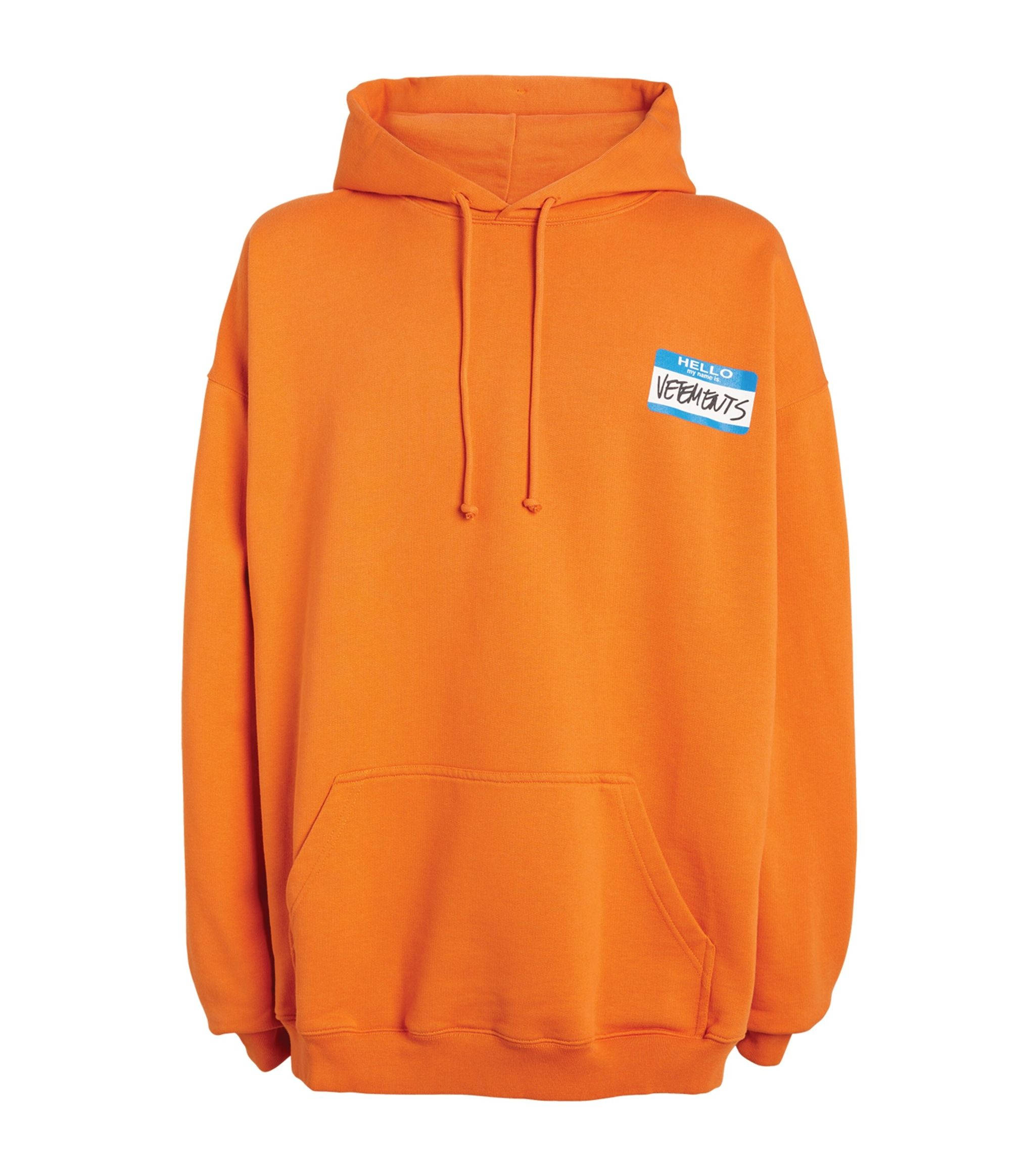 Orange Vetements Hoodie Picha ya Ukuta